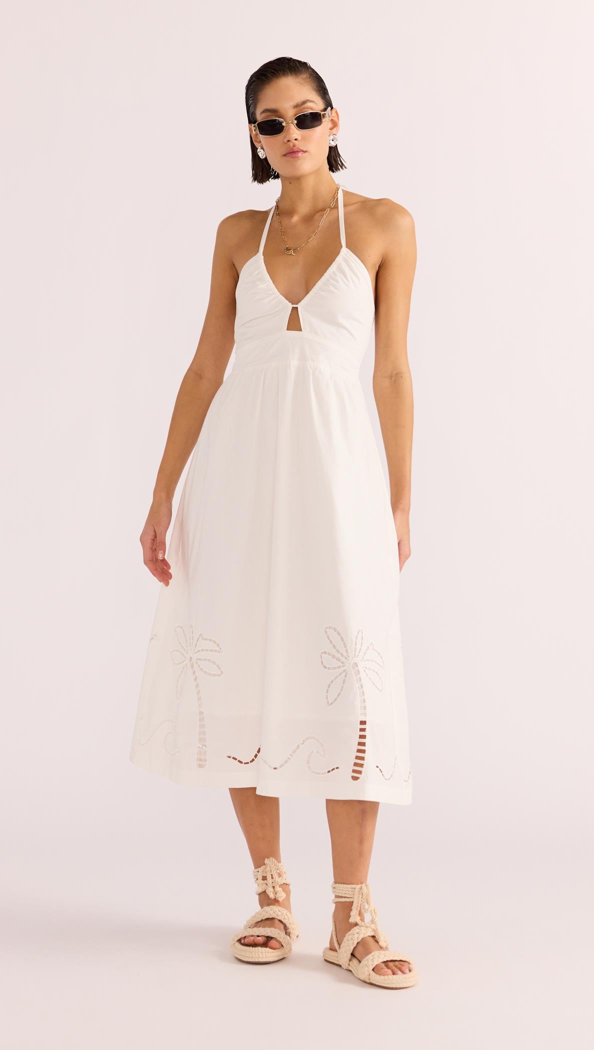 ROMINA BRODERIE MIDI DRESS-MINKPINK
