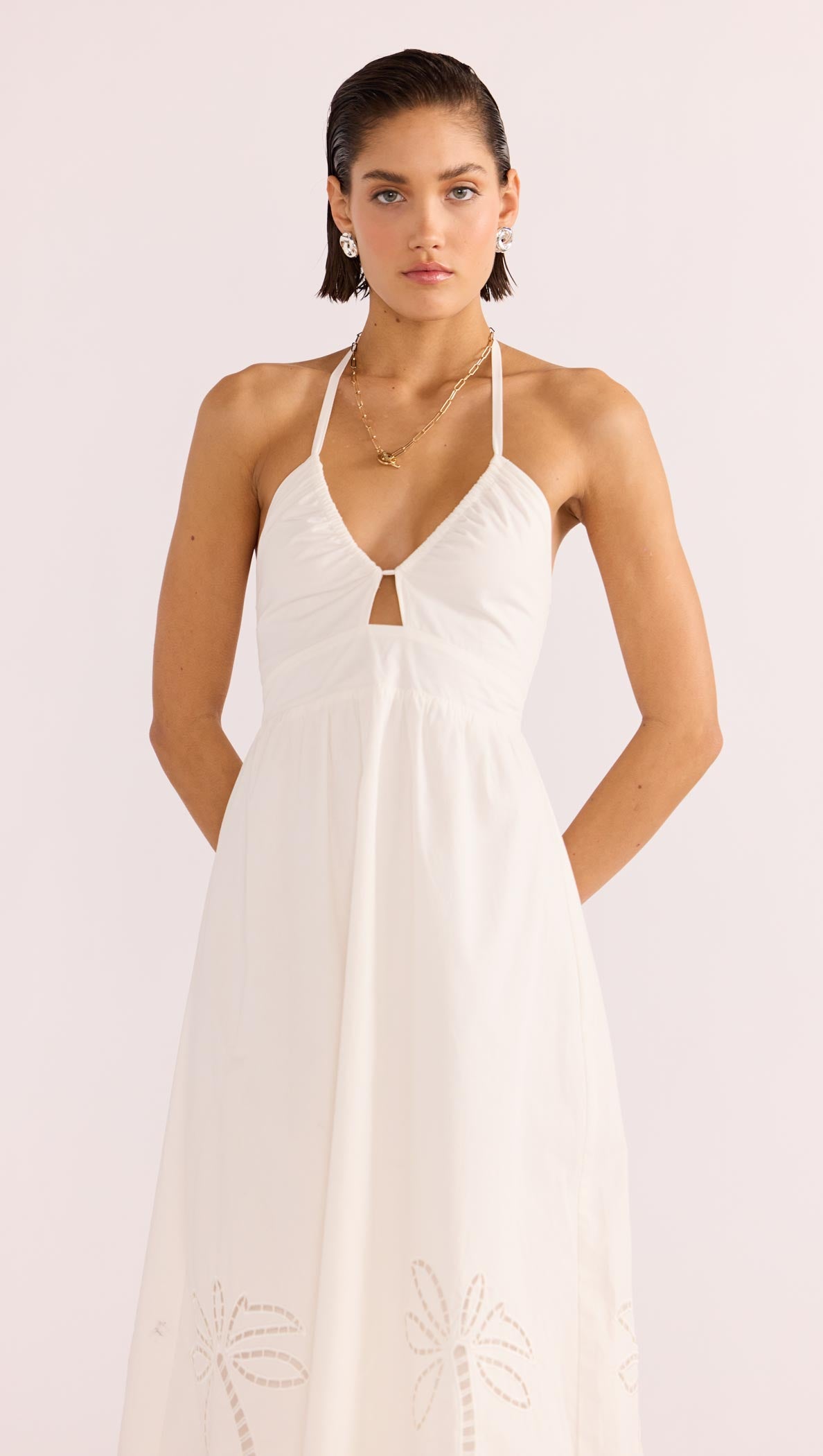 ROMINA BRODERIE MIDI DRESS-MINKPINK