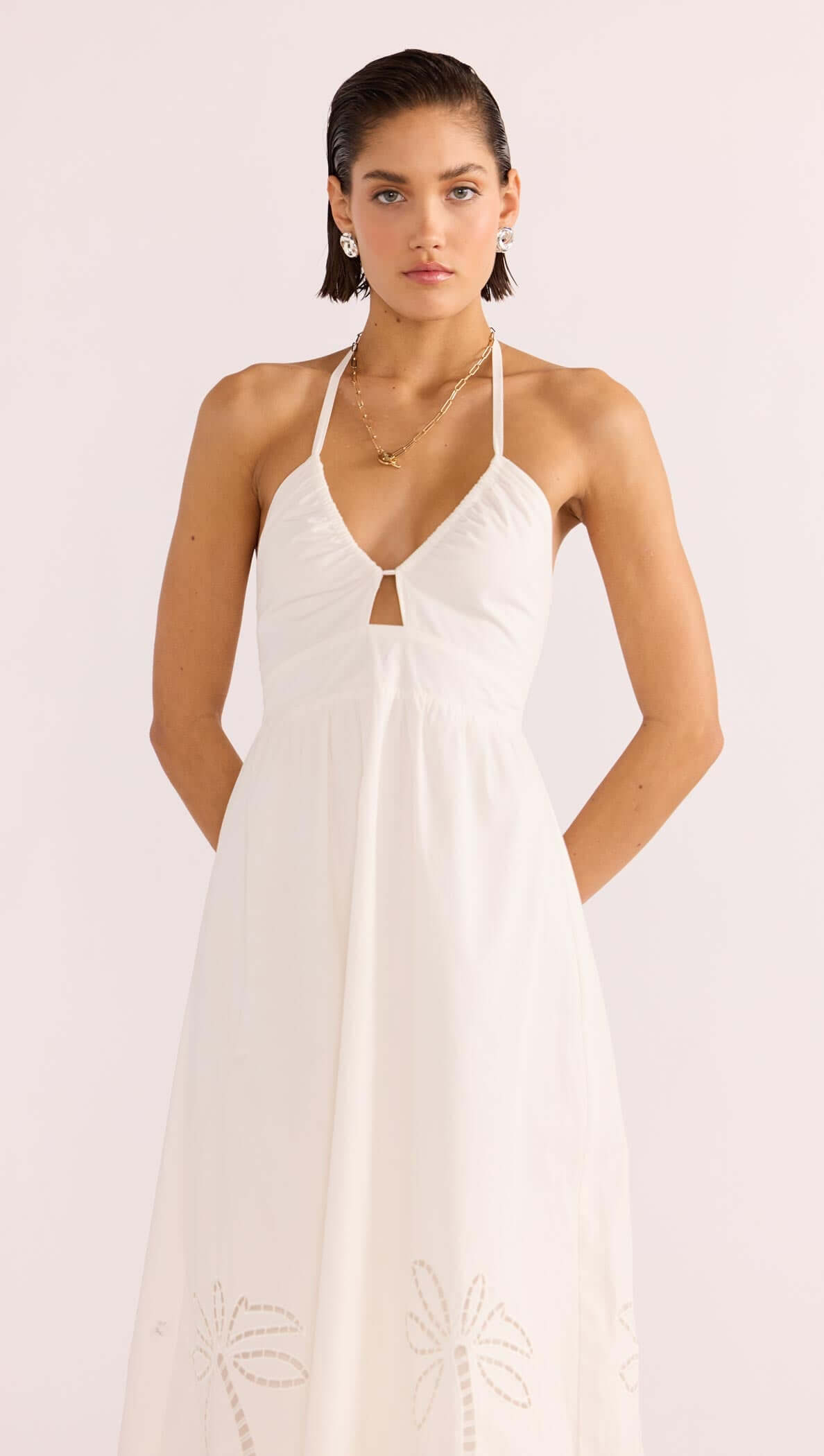 ROMINA BRODERIE MIDI DRESS-MINKPINK
