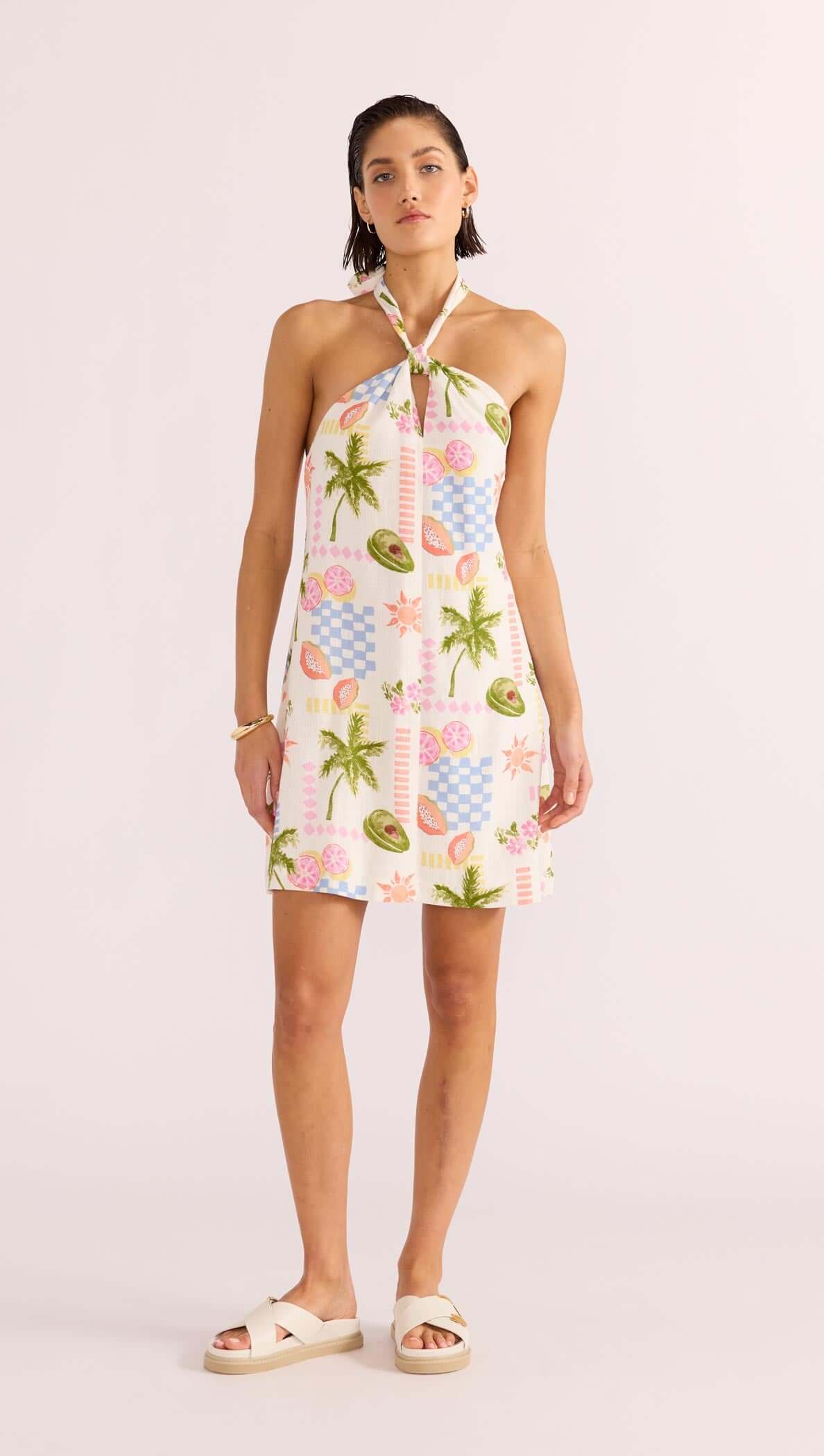 GRACIE HALTER NECK MINI DRESS-MINKPINK