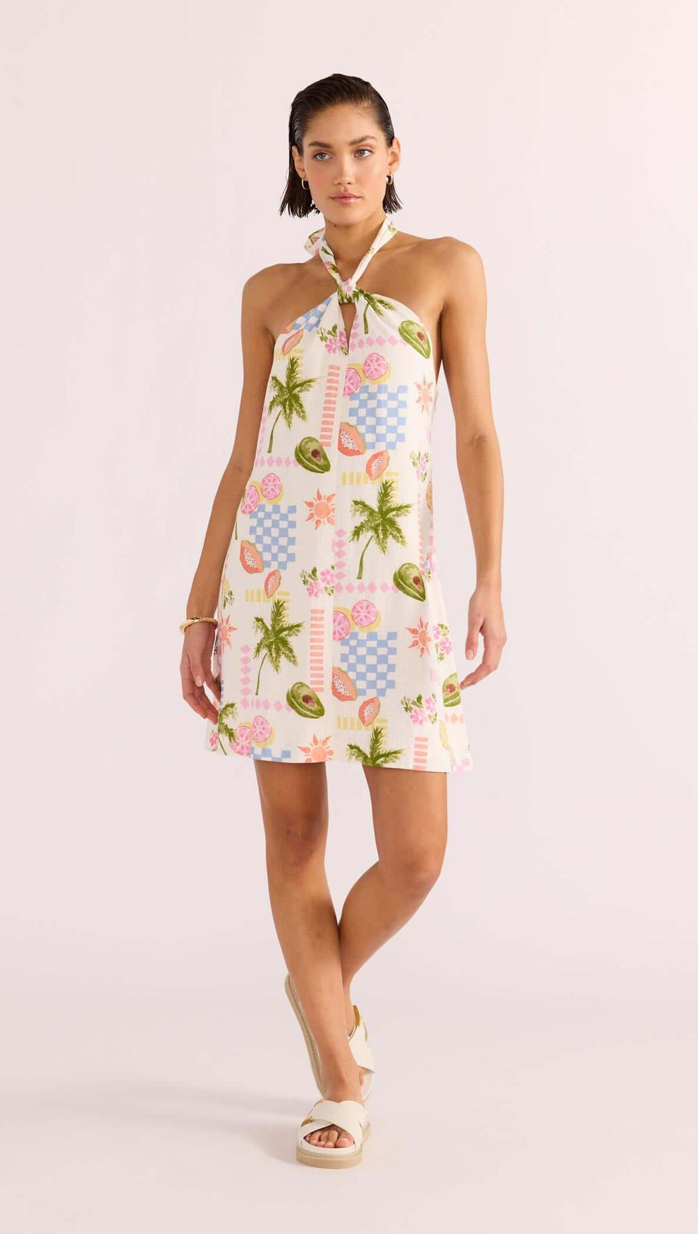 GRACIE HALTER NECK MINI DRESS-MINKPINK