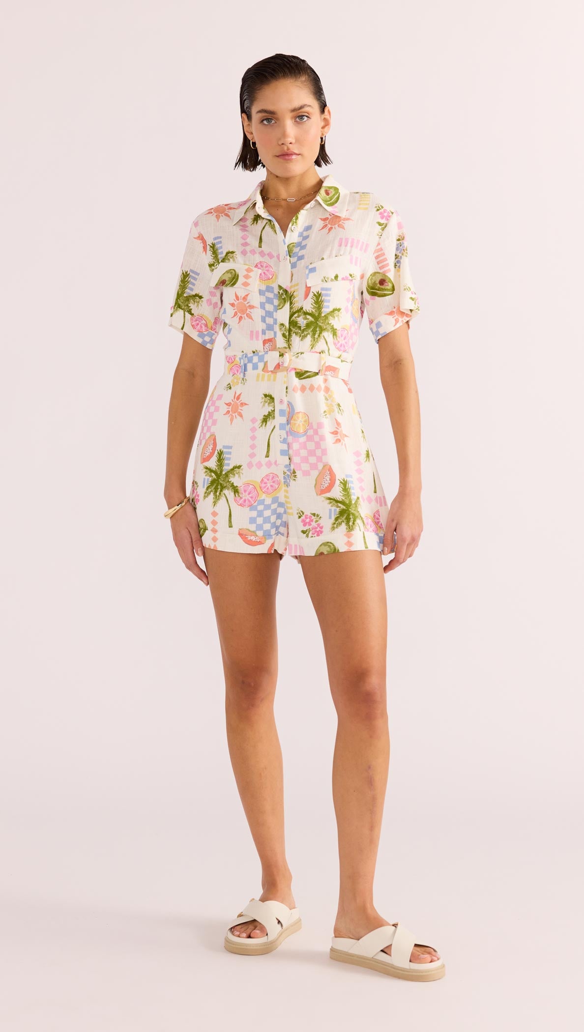 GRACIE BELTED PLAYSUIT-MINKPINK