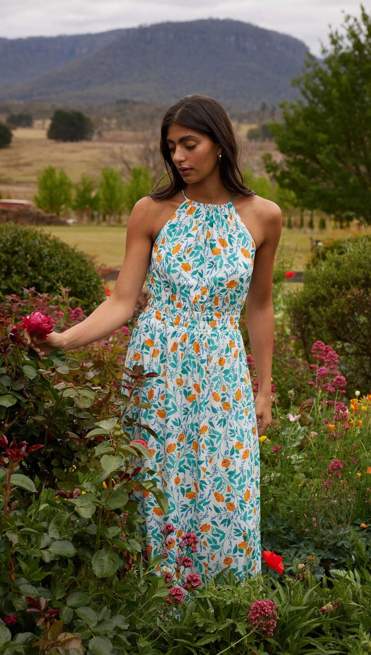 Bonnie Halter Midi Dress - Final Sale