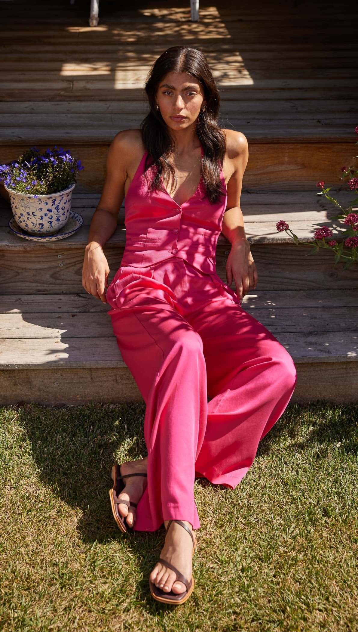 Fabella Halter Neck Vest - Final Sale