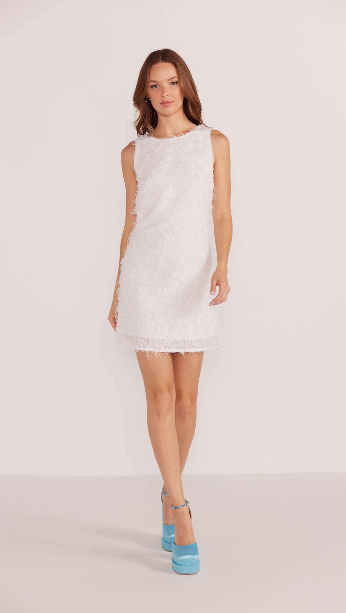 Yuki Fluffy Shift Mini Dress-MINKPINK
