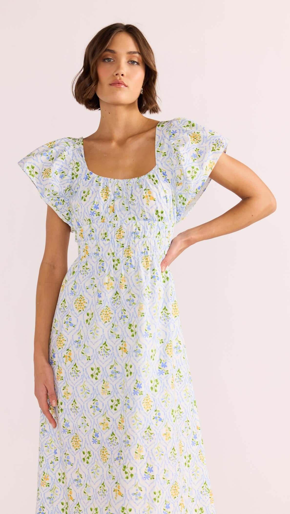 MEADOW FLUTTER MIDI DRESS-MINKPINK