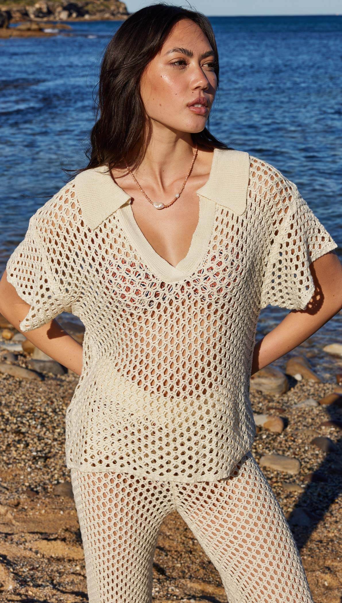 Balmy Crochet Knit Top-MINKPINK