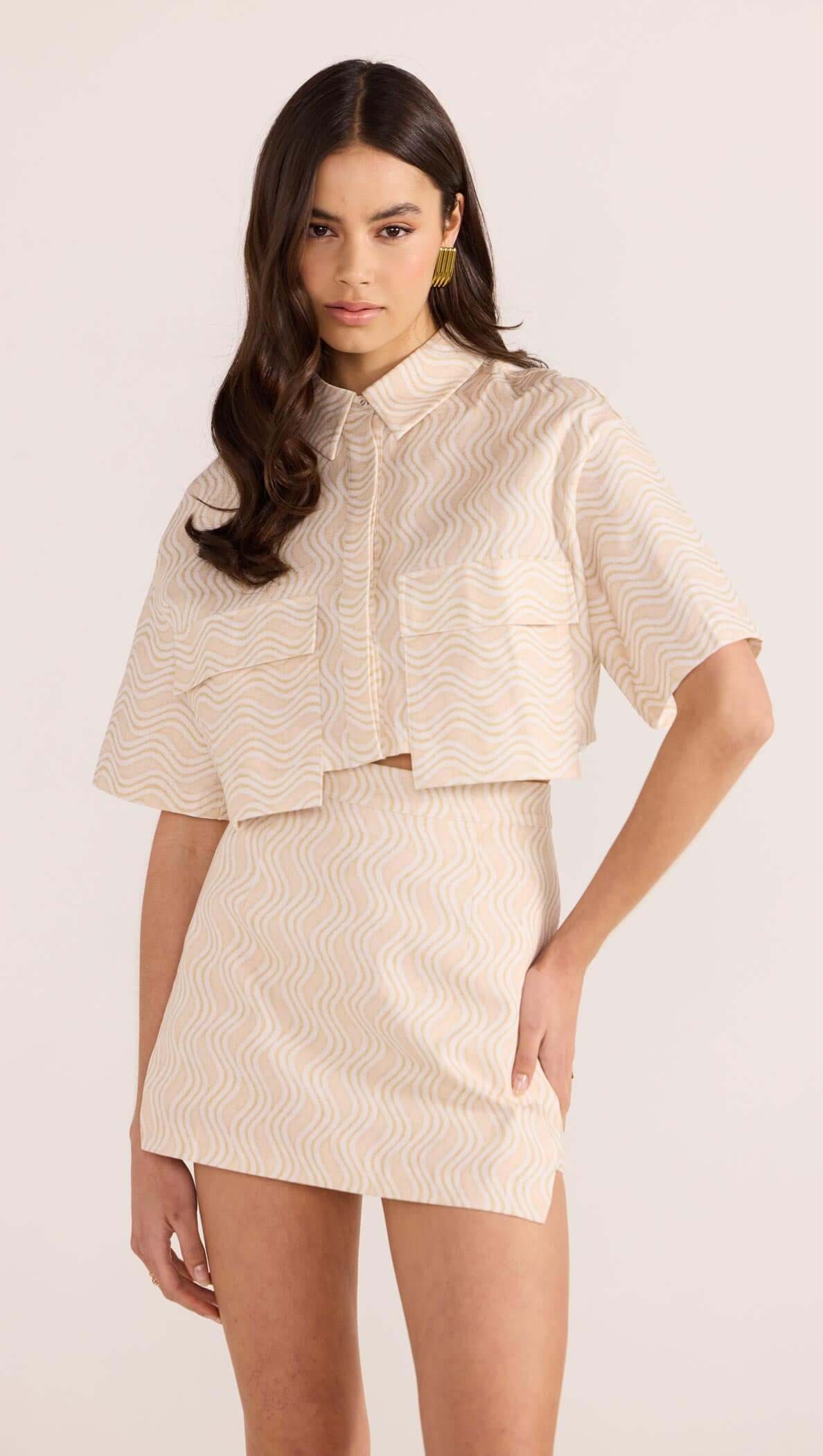 Bonnie Pocket Crop Shirt-TOPS - SHORT SLEEVE-MINKPINK