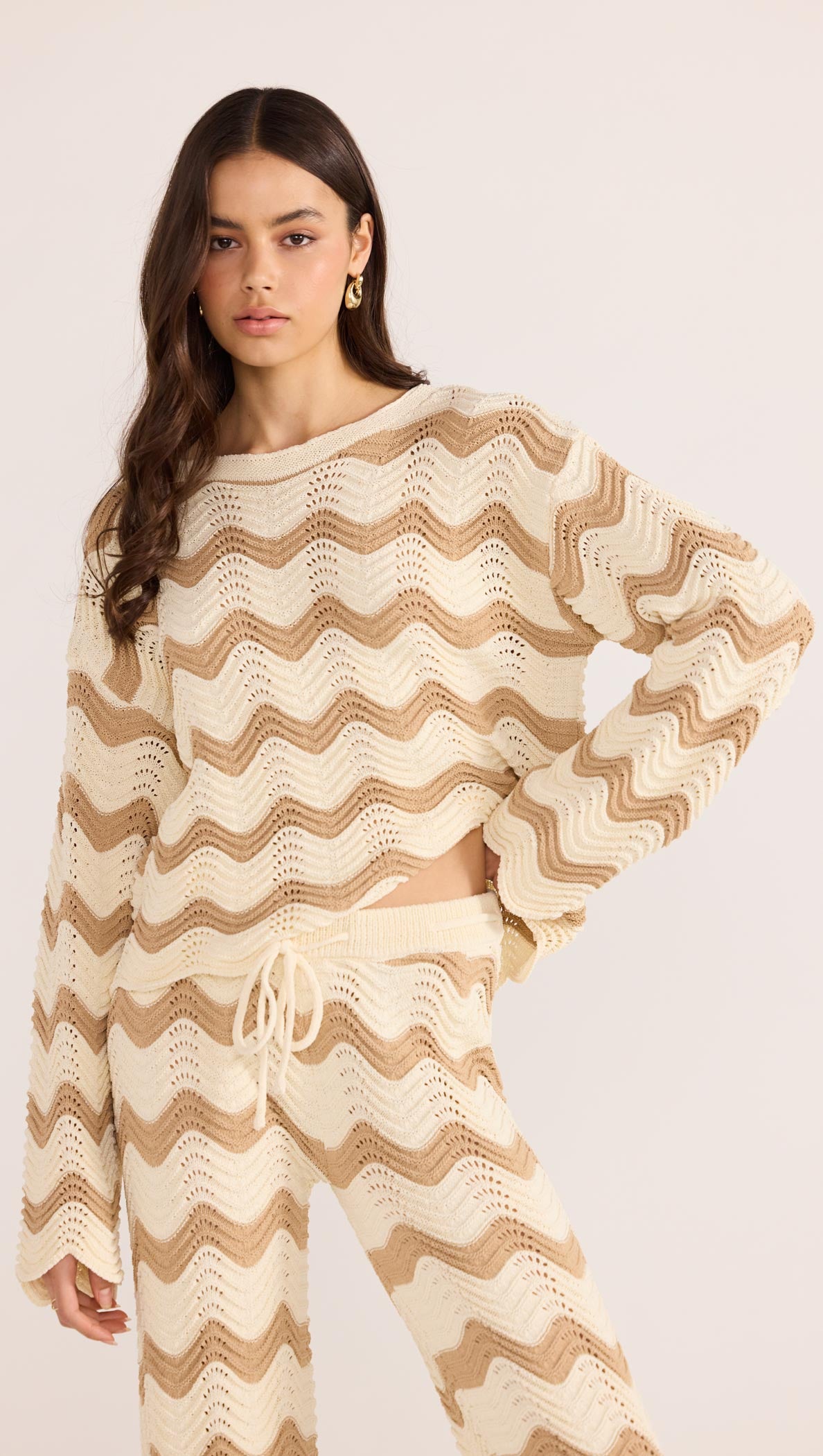 Brooke Crochet Wave Pant-PANTS-MINKPINK