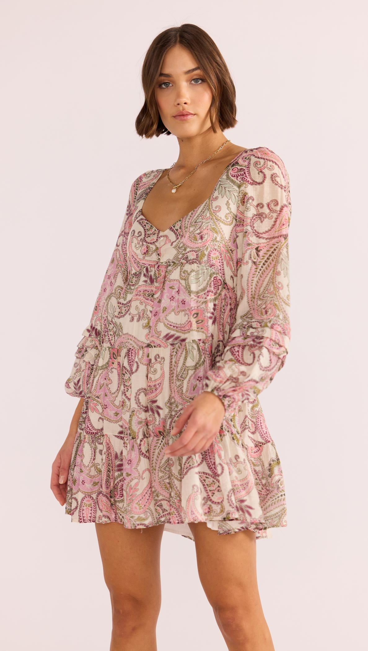 Cadence Babydoll Mini Dress-MINKPINK