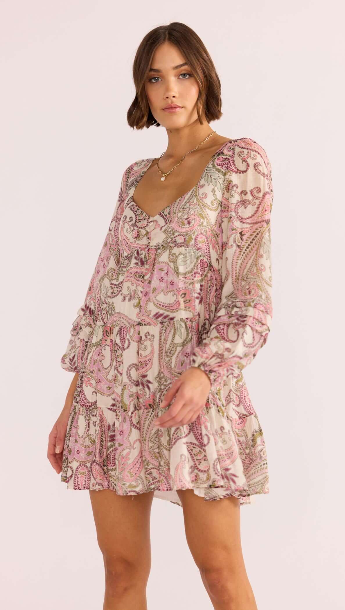 Cadence Babydoll Mini Dress-MINKPINK