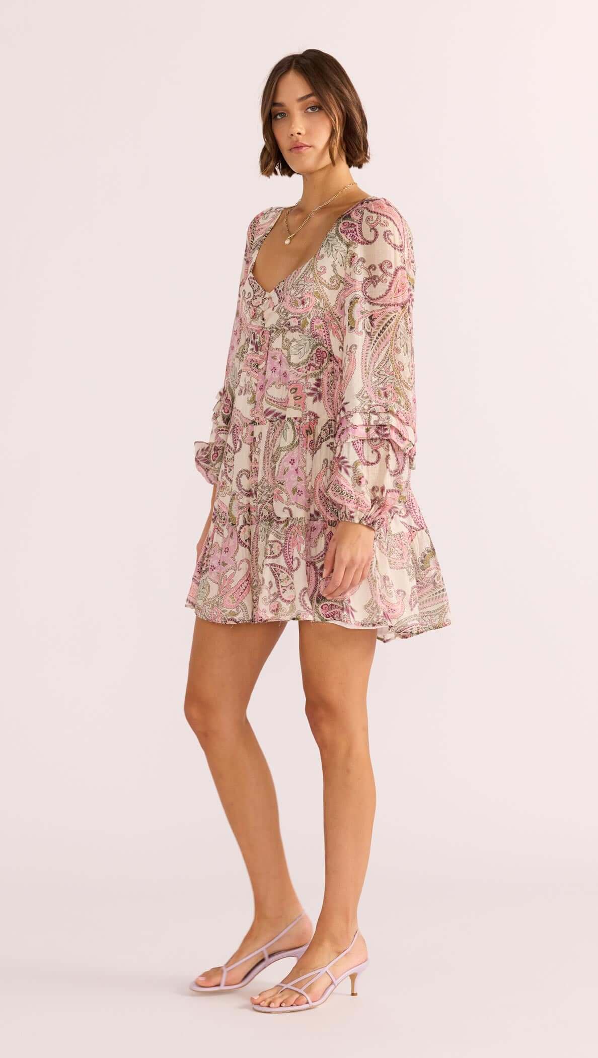 Cadence Babydoll Mini Dress-MINKPINK