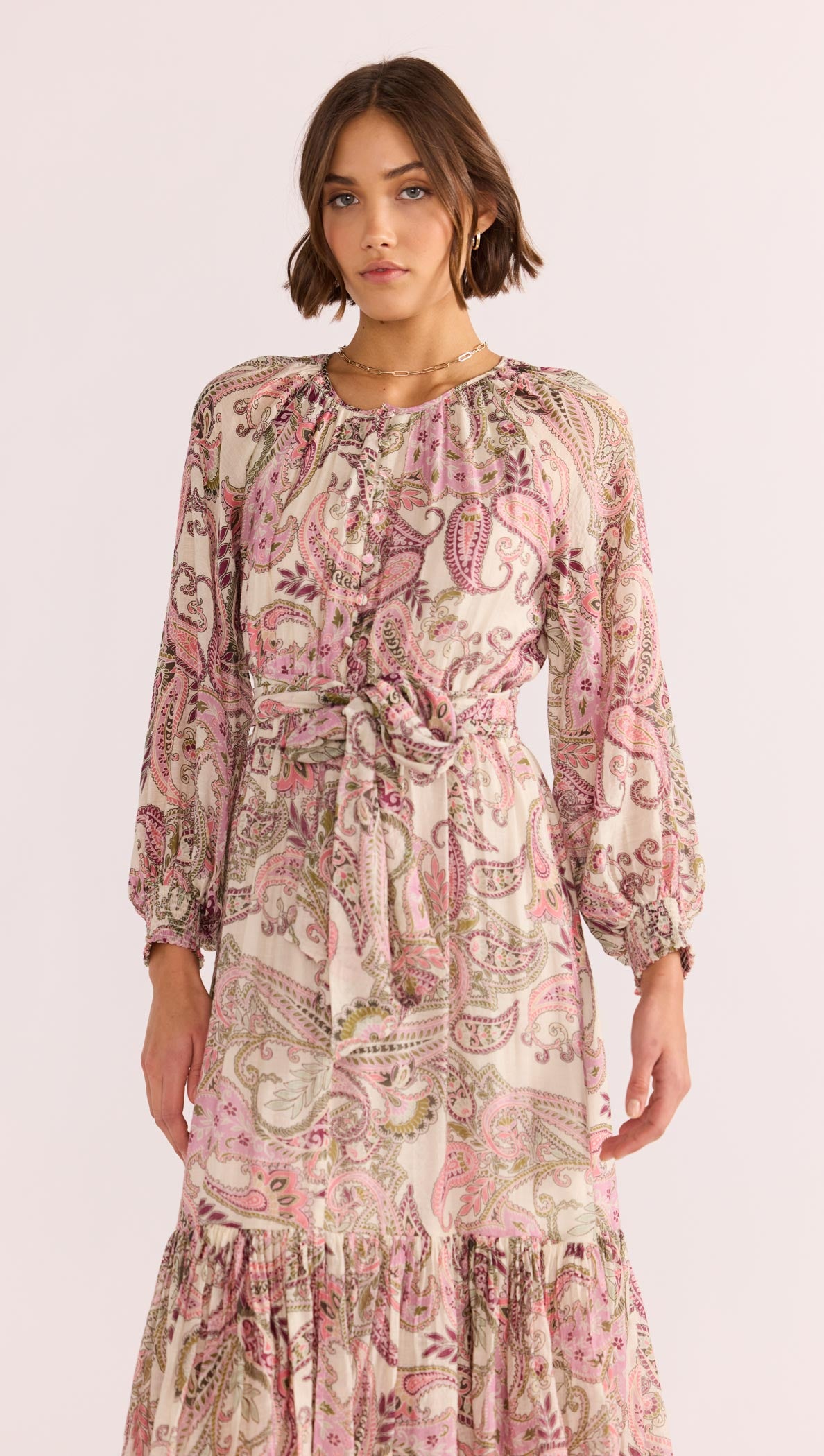 Cadence Blouson Midi Dress-MINKPINK