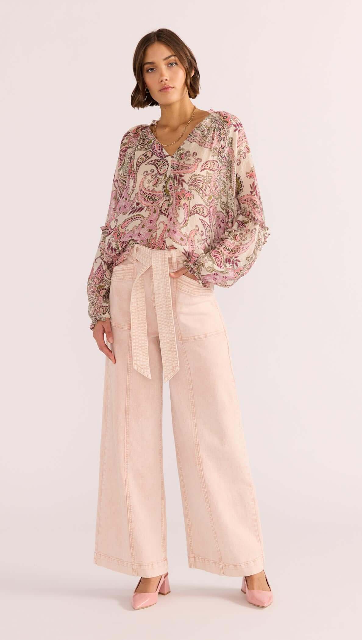 Cadence Long Sleeve Blouse-MINKPINK