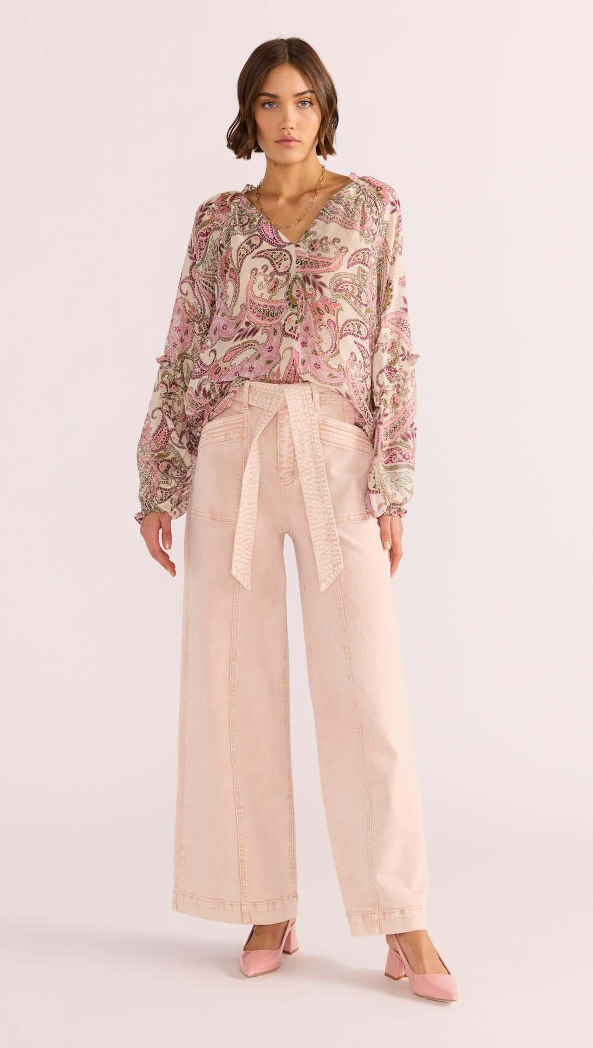 Cadence Long Sleeve Blouse-MINKPINK
