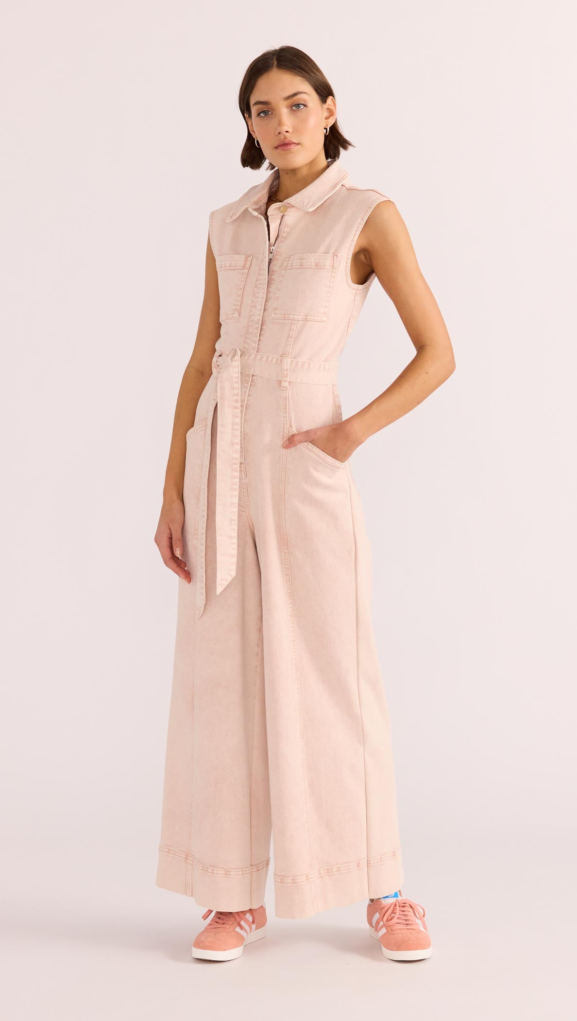 Dahlia Denim Panel Jumpsuit-MINKPINK