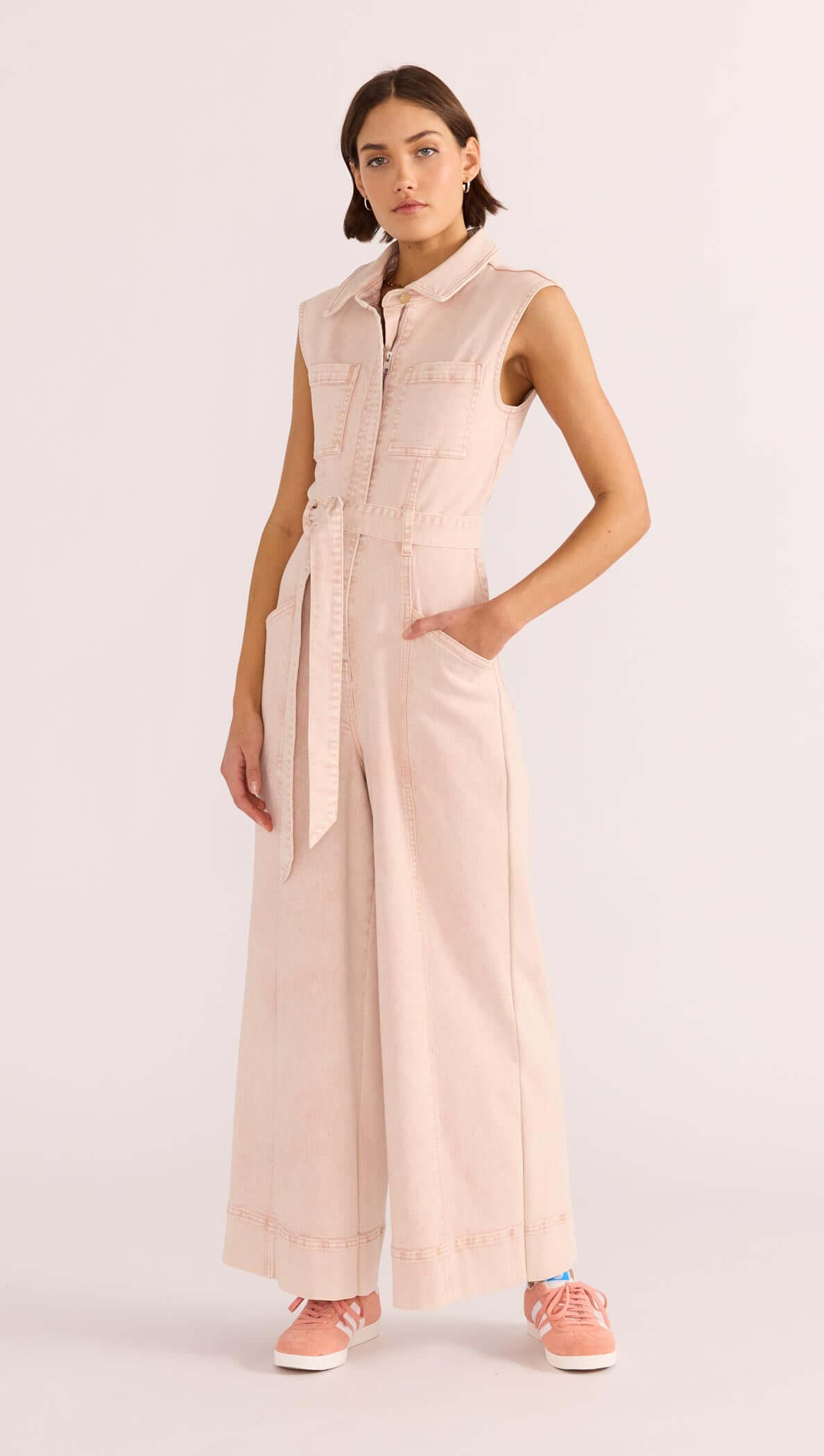 Dahlia Denim Panel Jumpsuit-MINKPINK