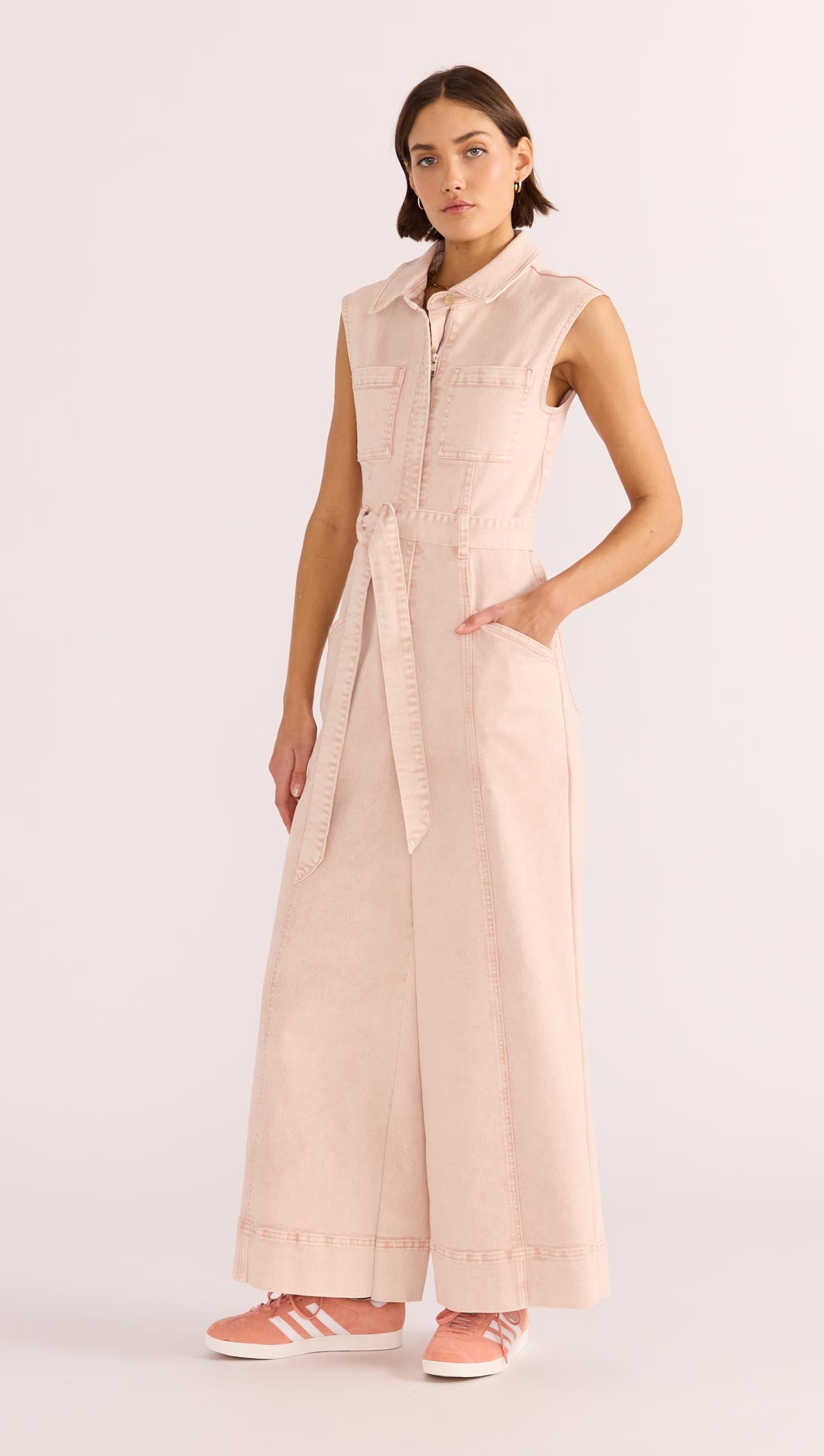 Dahlia Denim Panel Jumpsuit-MINKPINK