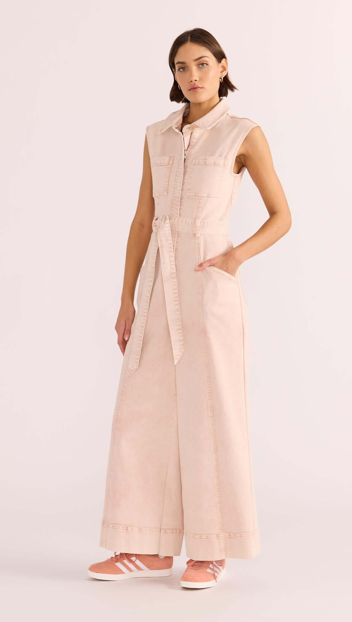 Dahlia Denim Panel Jumpsuit-MINKPINK