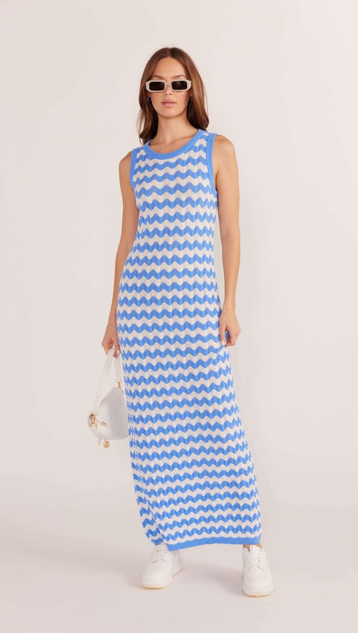 Dina Stripe Knit Midi Dress-MINKPINK