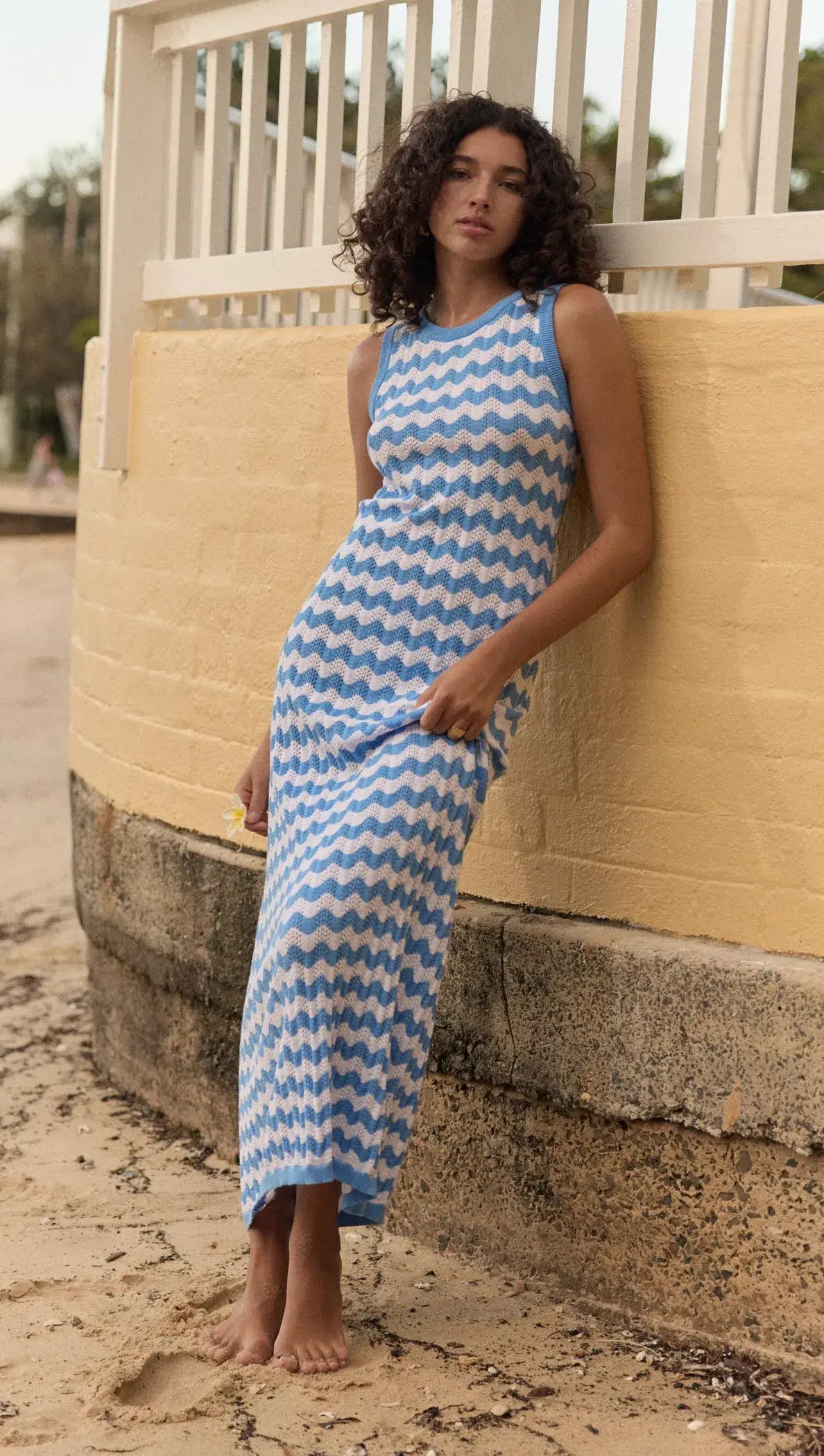 Dina Stripe Knit Midi Dress_2_MINKPINK