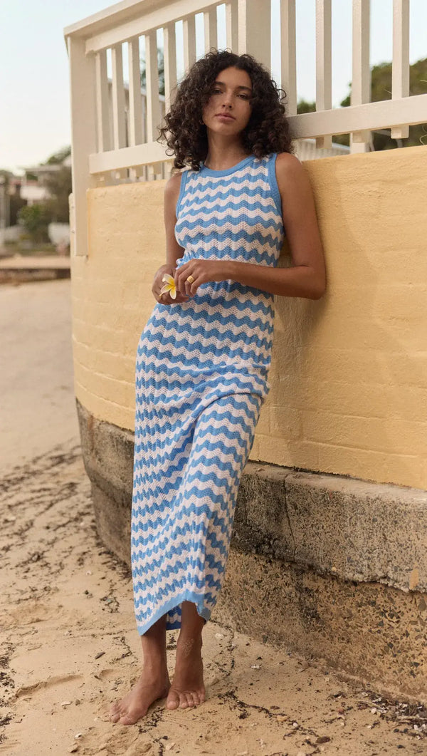 Dina Stripe Knit Midi Dress - MINKPINK