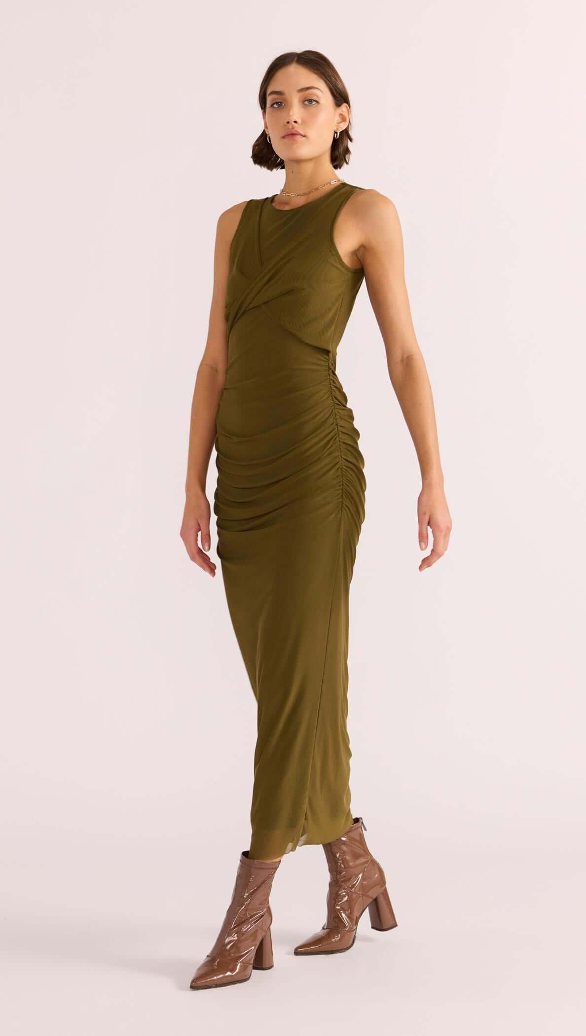 Elodie Mesh Midi Dress-MINKPINK