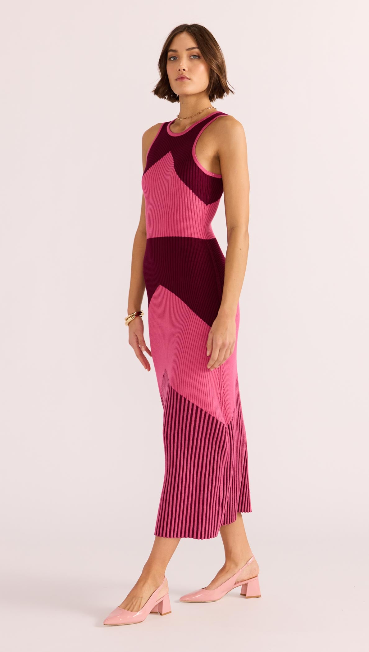 Emeris Intarsia Knit Dress-MINKPINK