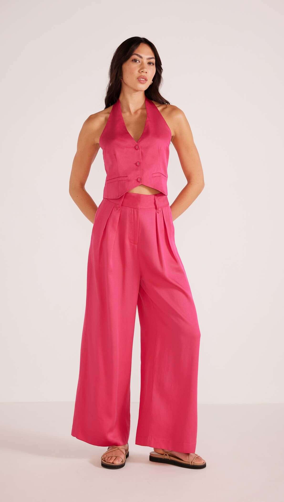 Fabella Halter Neck Vest-MINKPINK