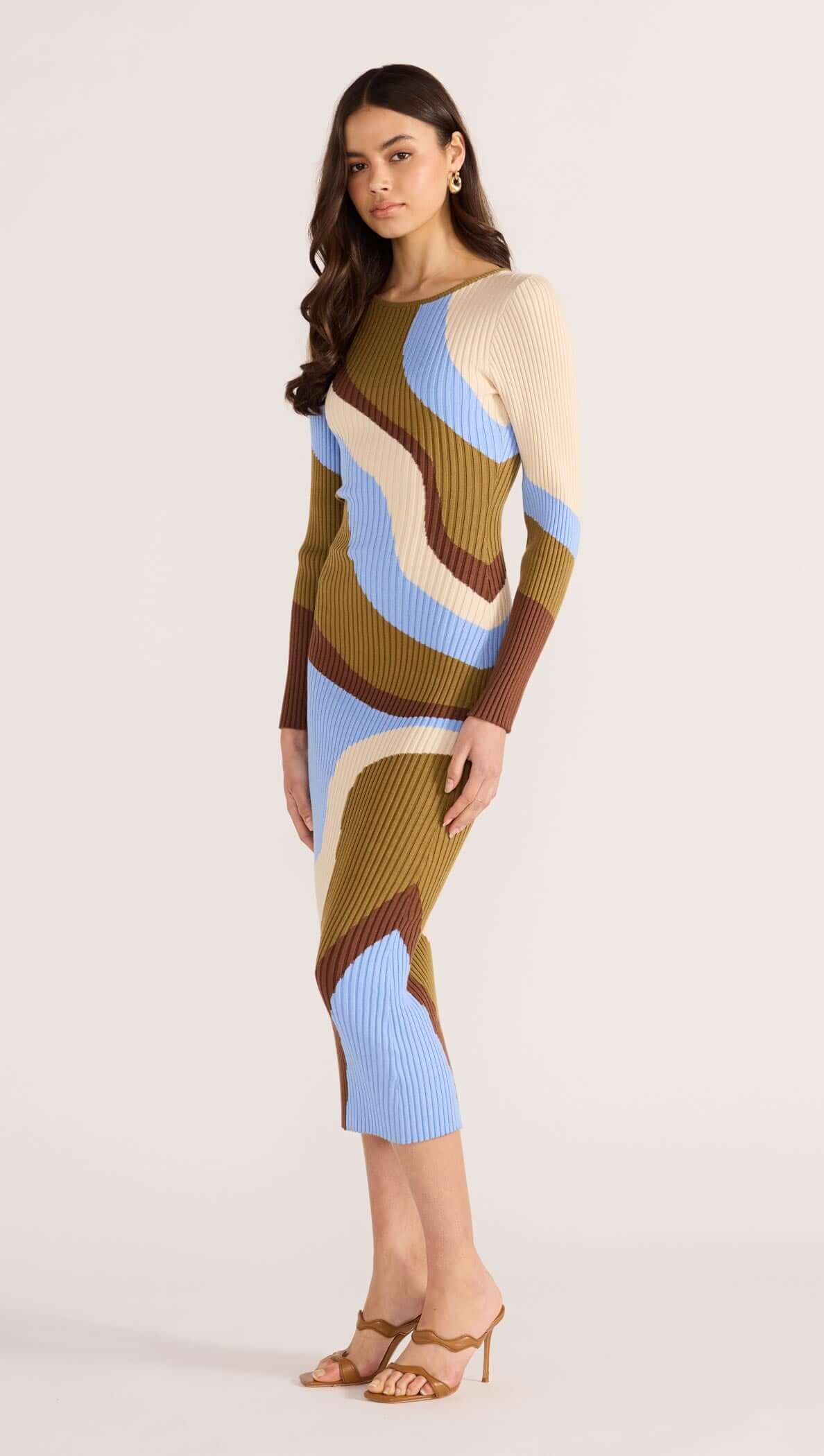 Hanna Intarsia Knit Midi Dress-DRESSES - MIDI-MINKPINK