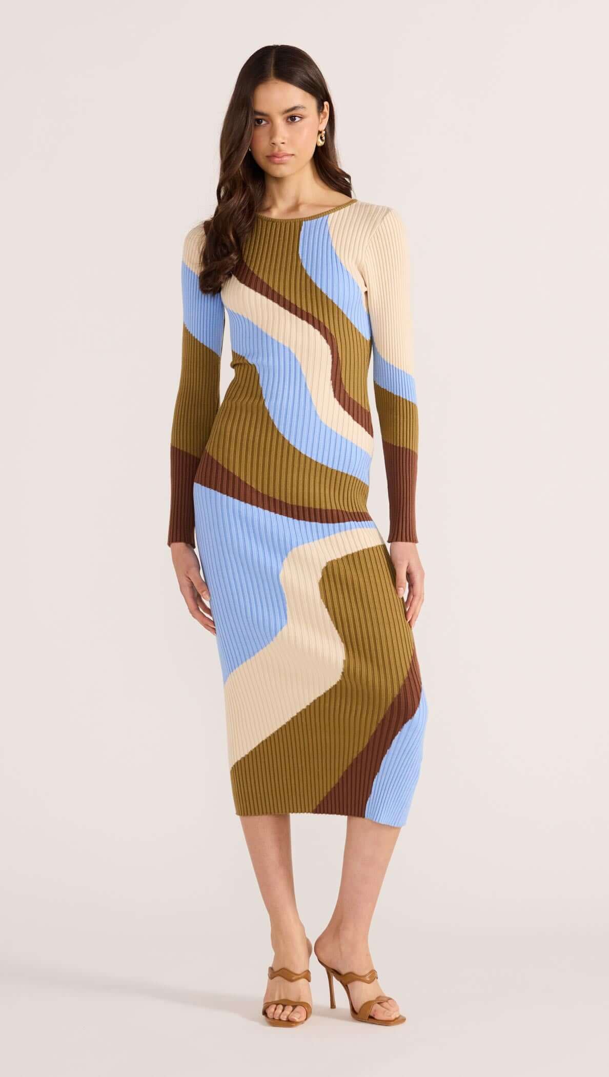 Hanna Intarsia Knit Midi Dress-DRESSES - MIDI-MINKPINK