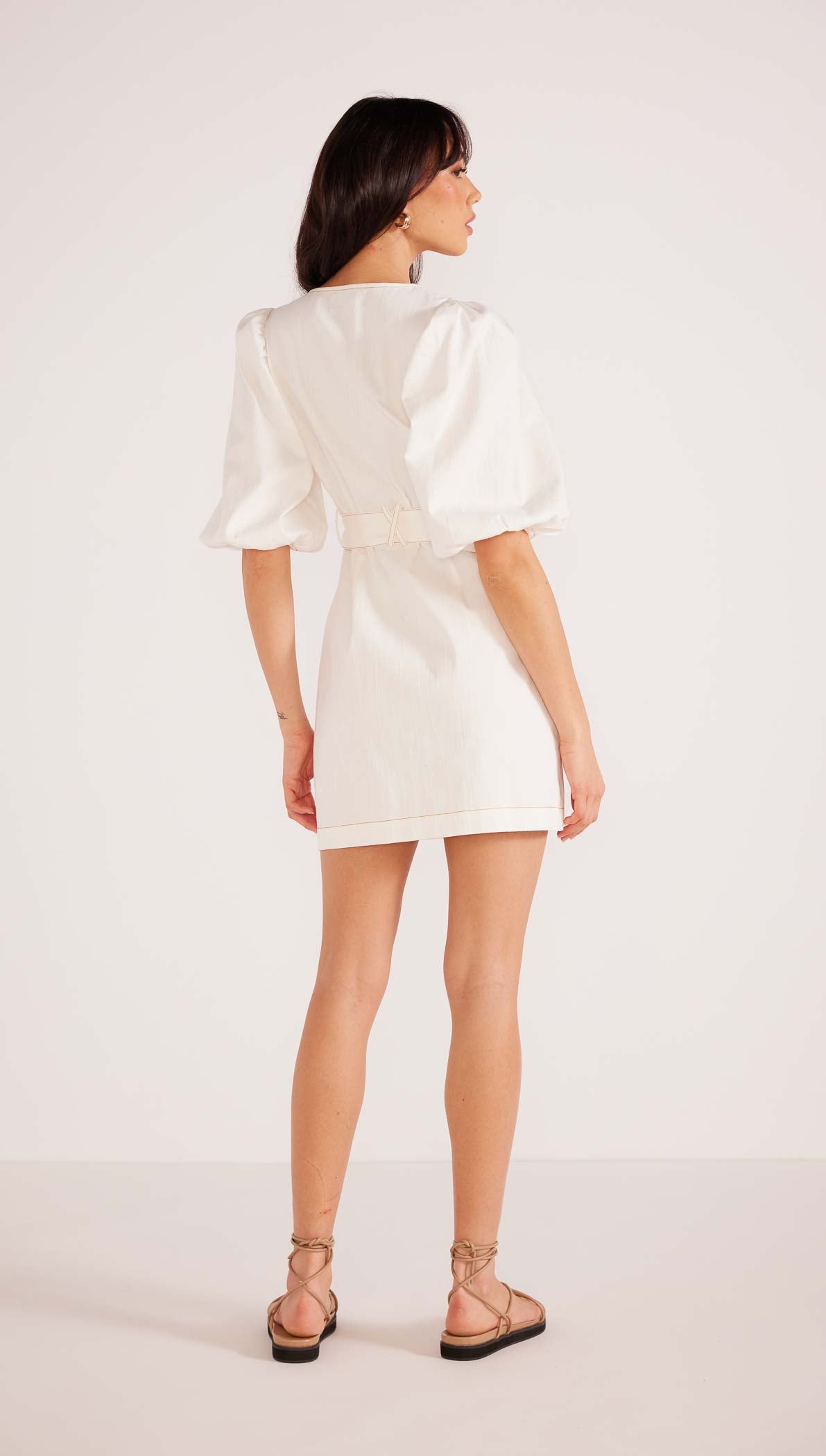 Hazel Puff Sleeve Mini Dress-MINKPINK
