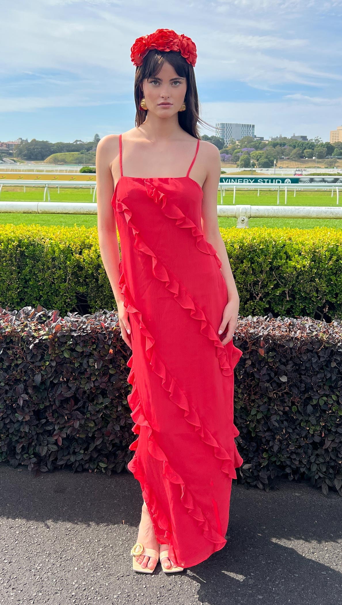 Venus Ruffle Maxi Dress