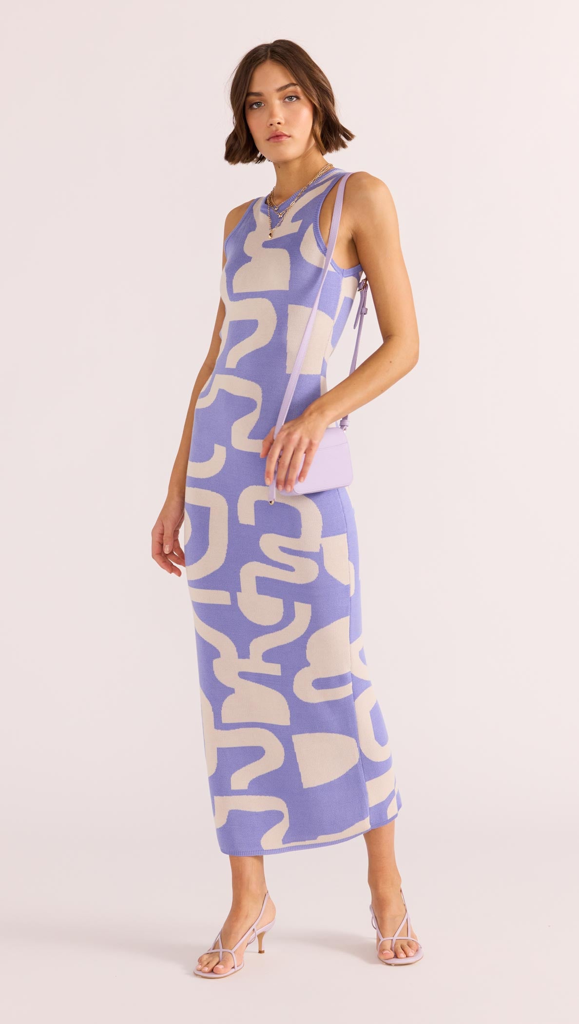 Iris Intarsia Knit Midi Dress-MINKPINK