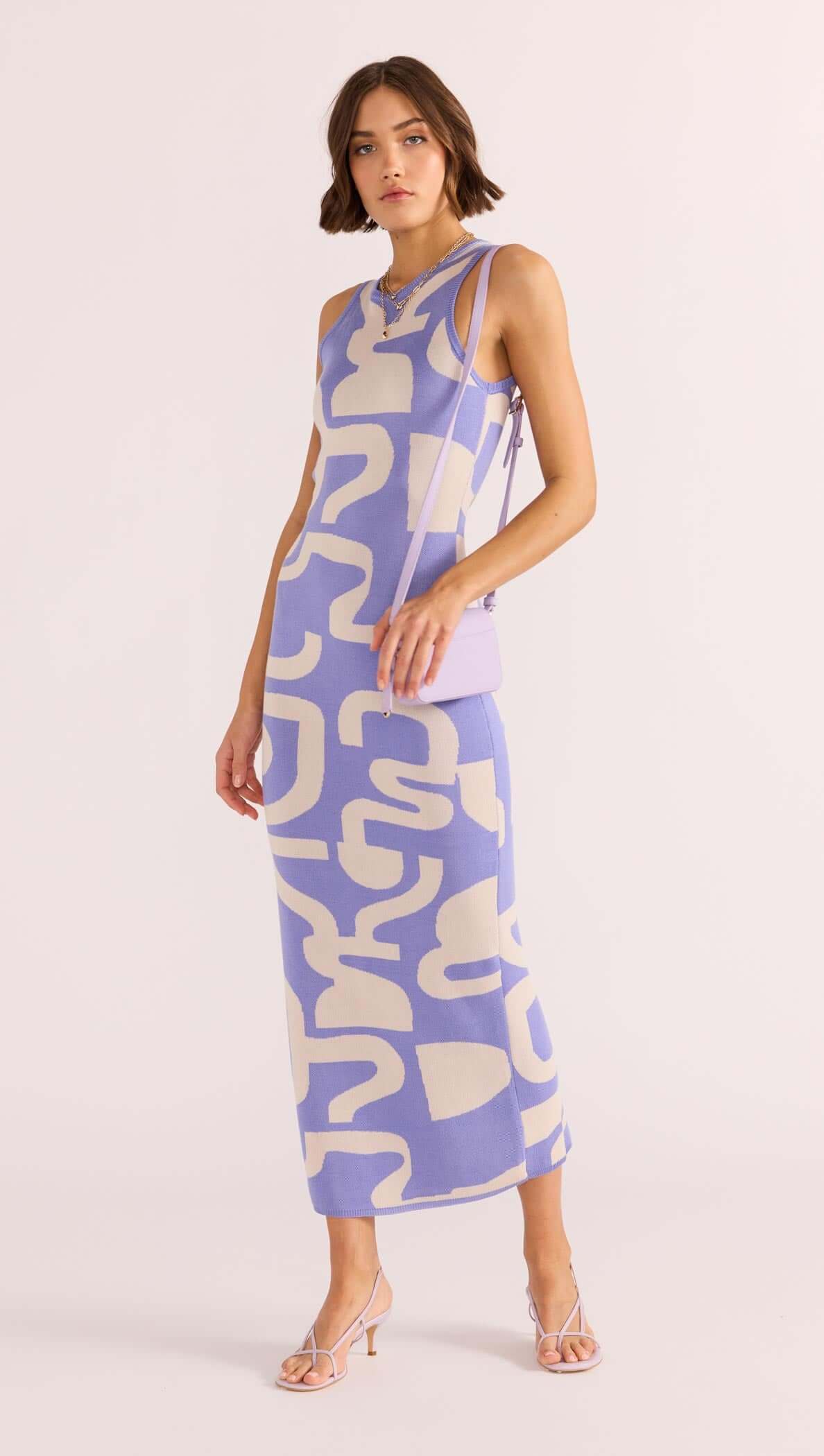 Iris Intarsia Knit Midi Dress-MINKPINK