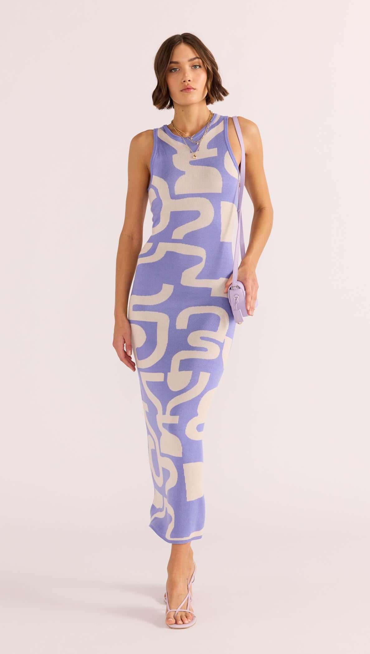 Iris Intarsia Knit Midi Dress-MINKPINK