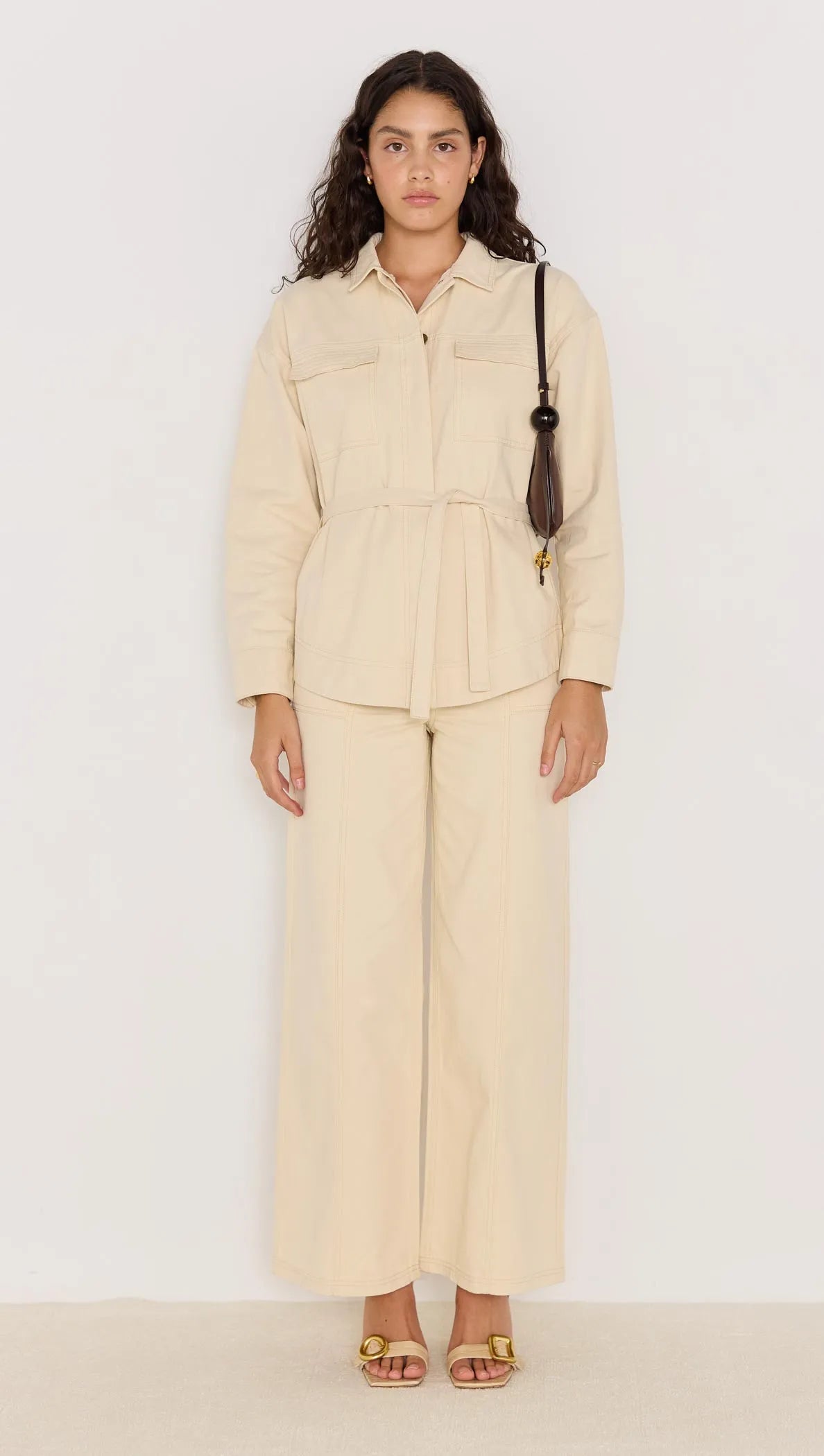 Jane Belted Drill Shacket-JACKETS-MINKPINK