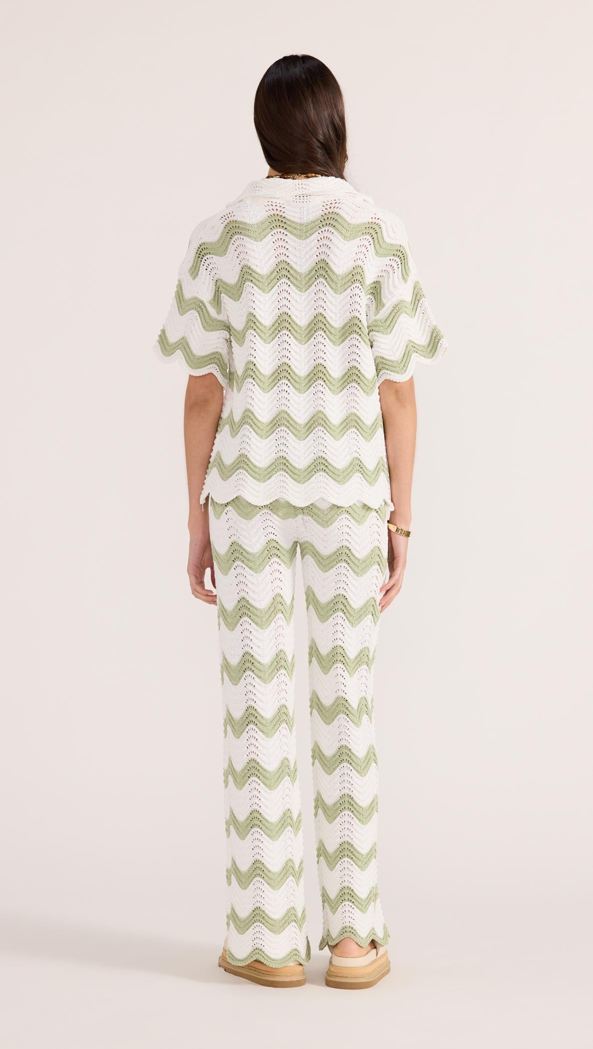 Jayden Crochet Wave Shirt-TOPS - SHORT SLEEVE-MINKPINK