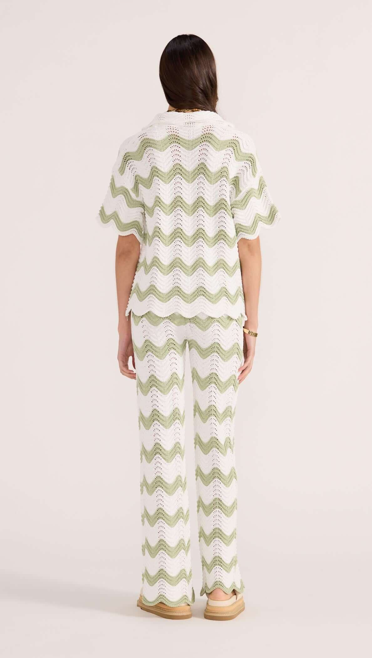 Jayden Crochet Wave Shirt-TOPS - SHORT SLEEVE-MINKPINK