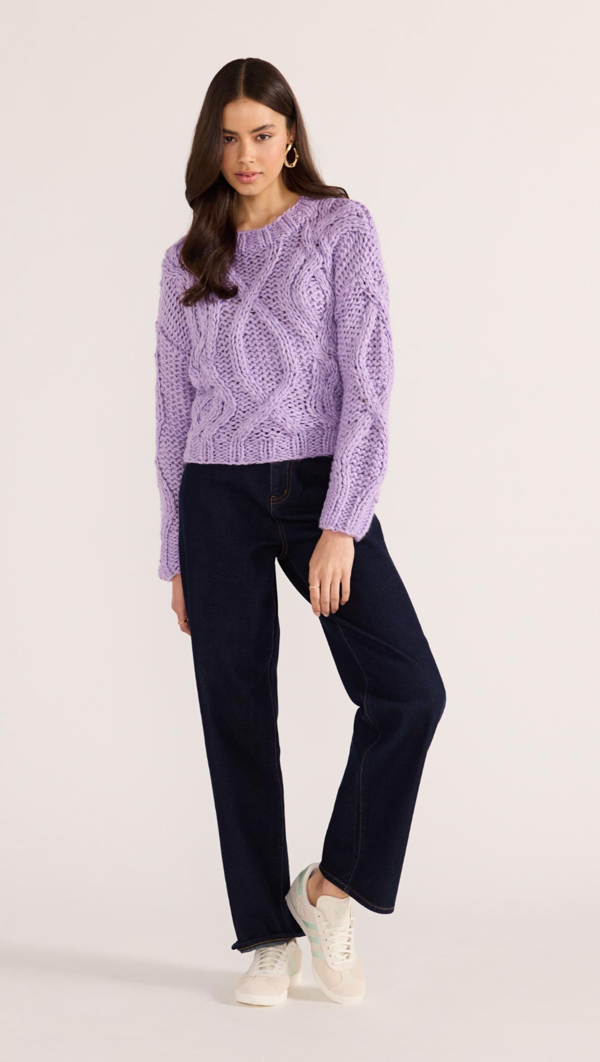 JENNIFER CABLE KNIT JUMPER-KNITWEAR - CASUAL-MINKPINK