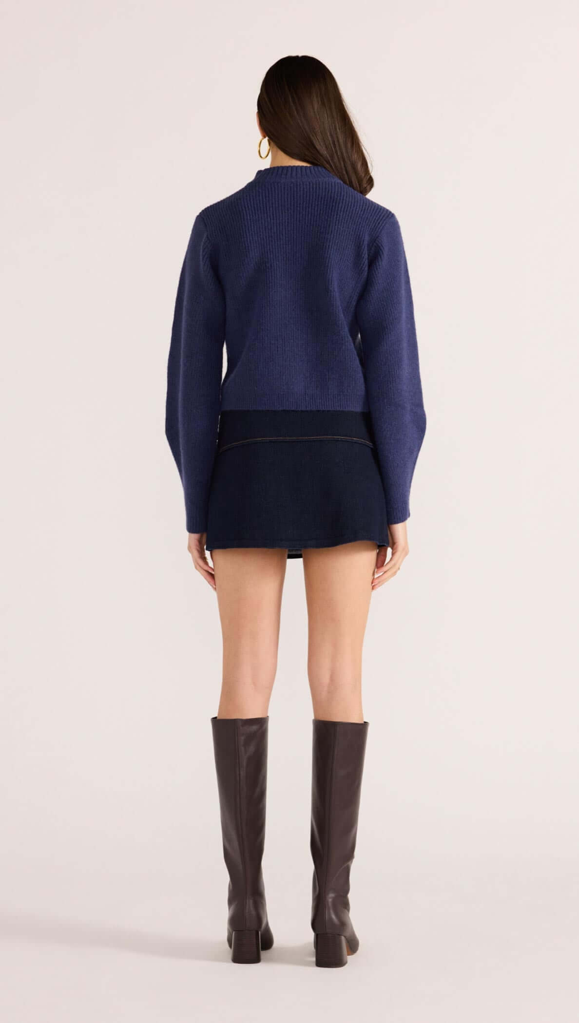 JENNIFER MOCK NECK KNIT JUMPER-KNITWEAR - CASUAL-MINKPINK
