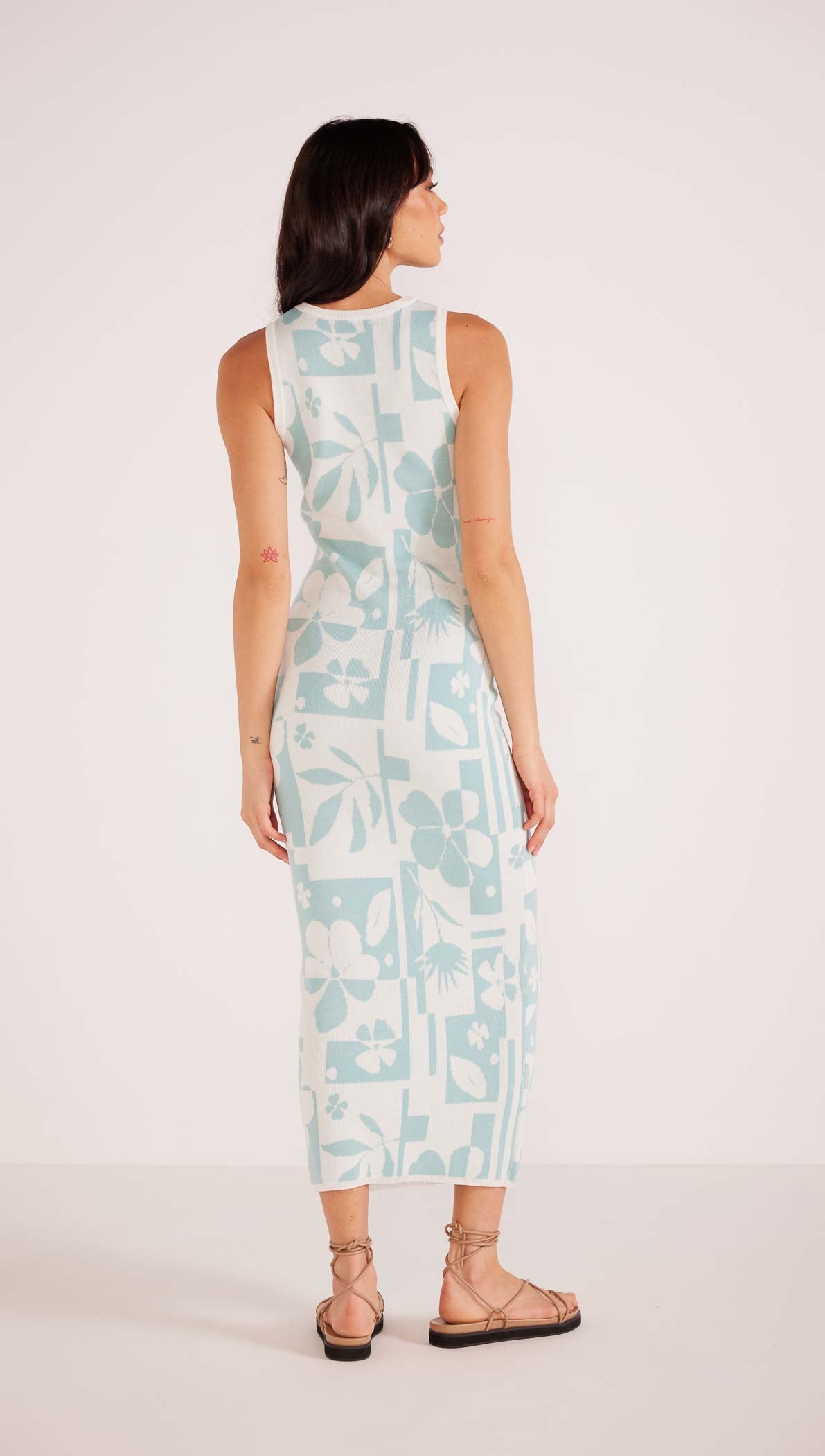 Lacy Intarsia Knit Midi Dress-MINKPINK