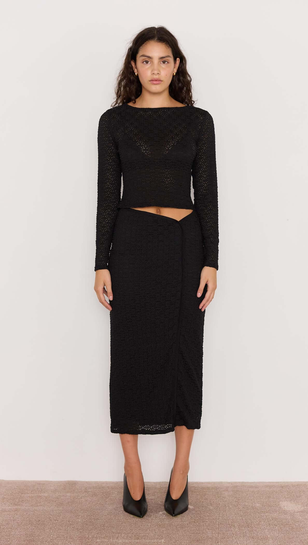 LUCA STRETCH LACE SKIRT-SKIRTS - CASUAL-MINKPINK