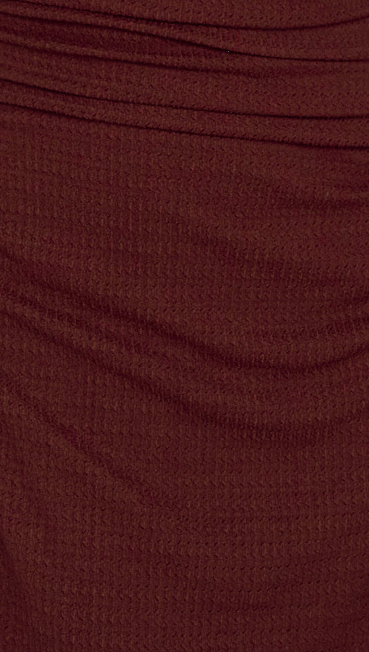 U Wire Textured Jersey Midi Dress in Chocolate