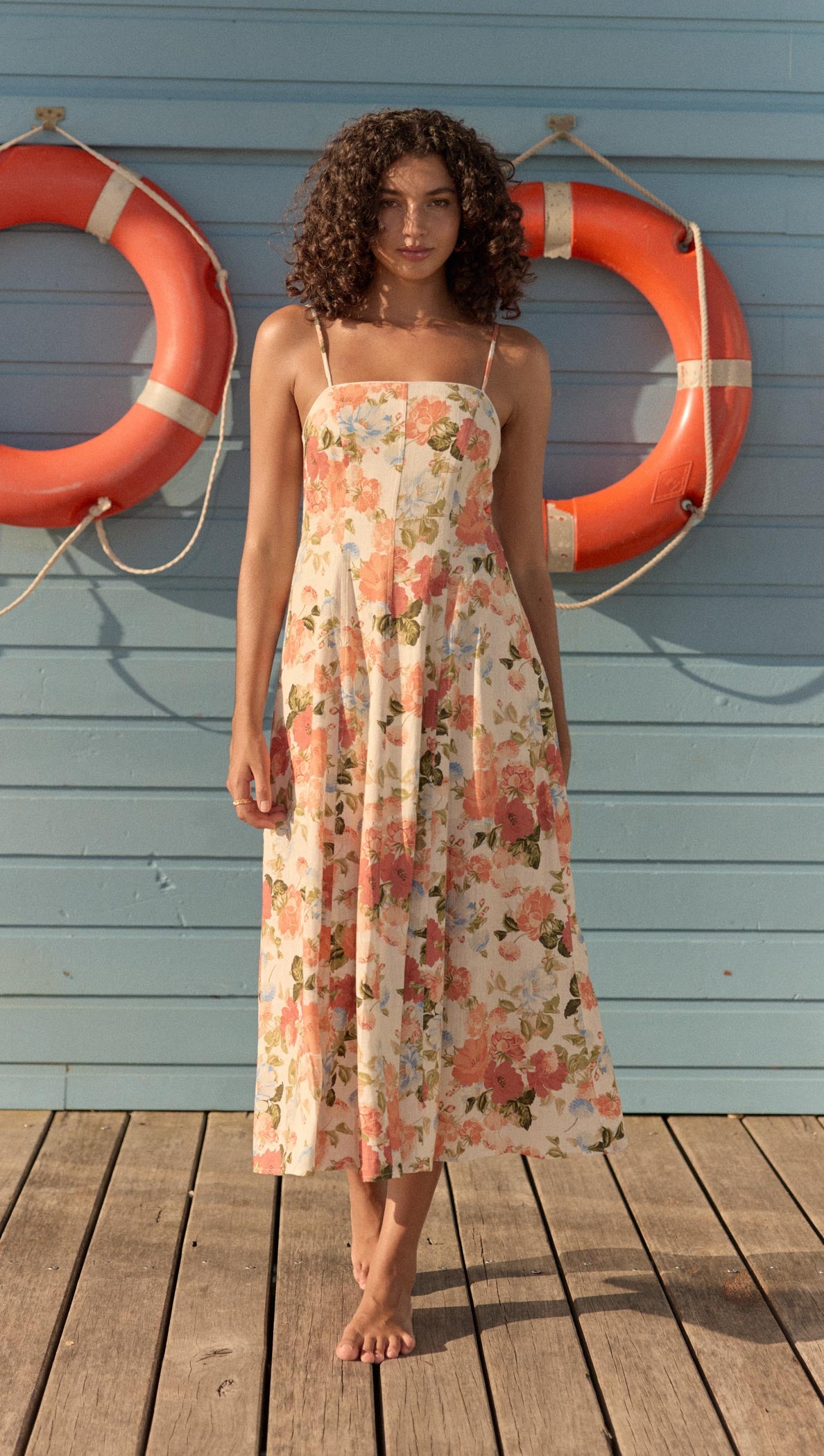 Naia Panelled Midi Dress