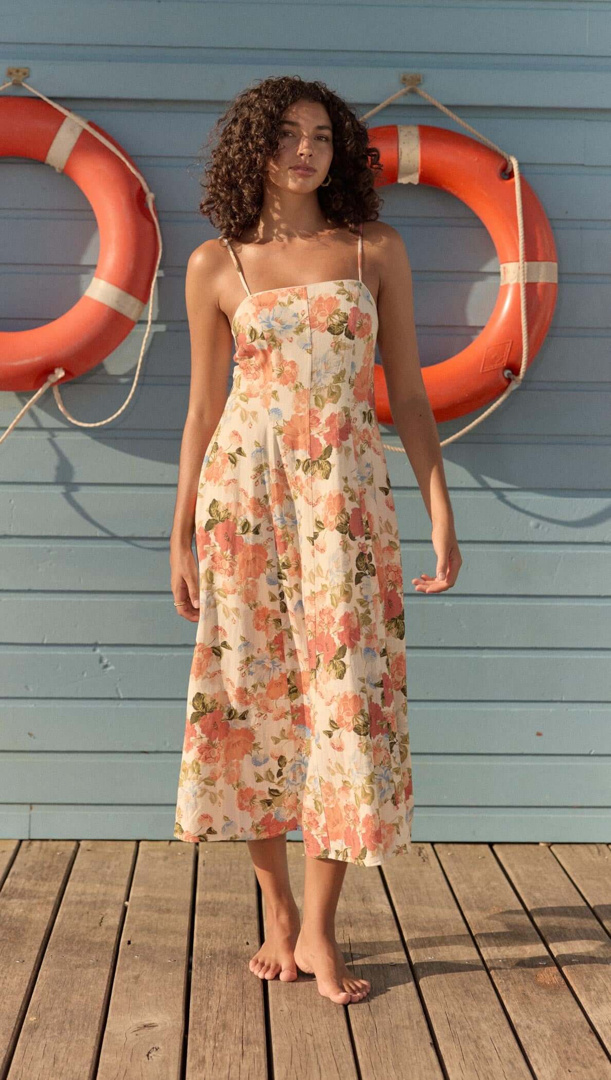 Naia Panelled Midi Dress