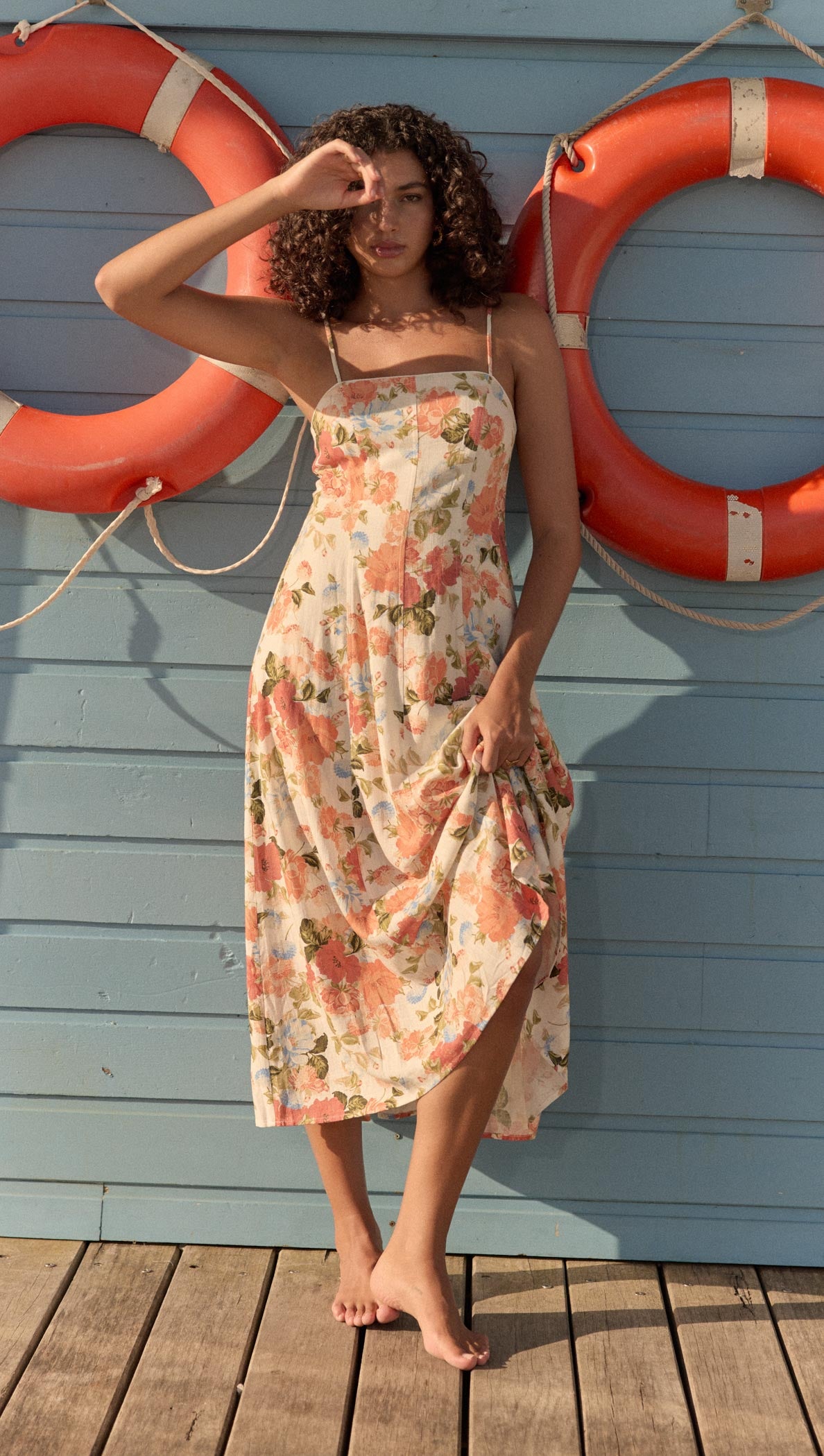 Naia Panelled Midi Dress