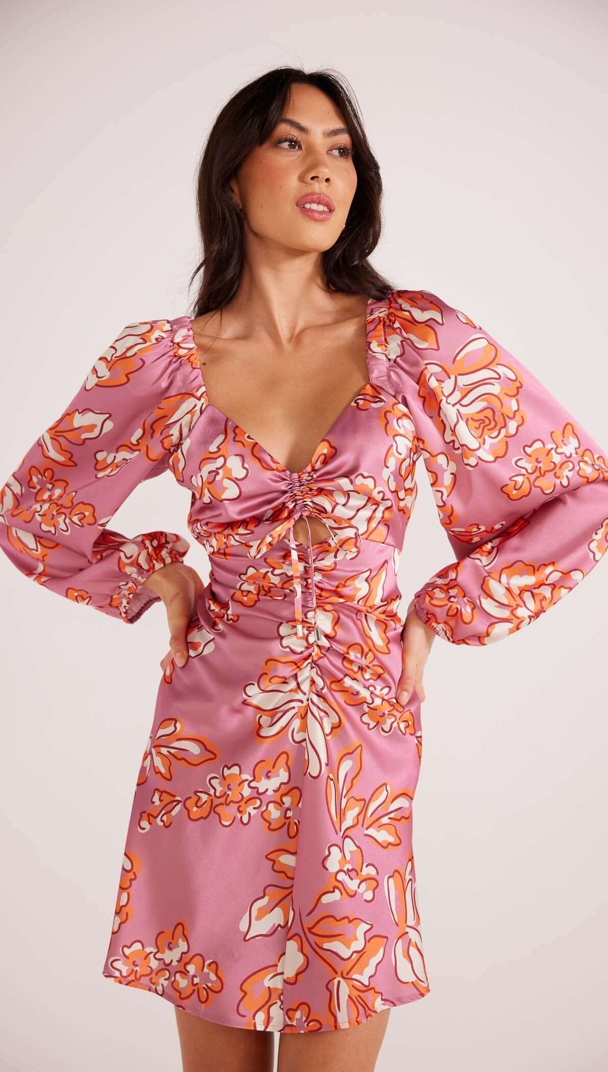 Mandevilla Ruched Mini Dress-MINKPINK