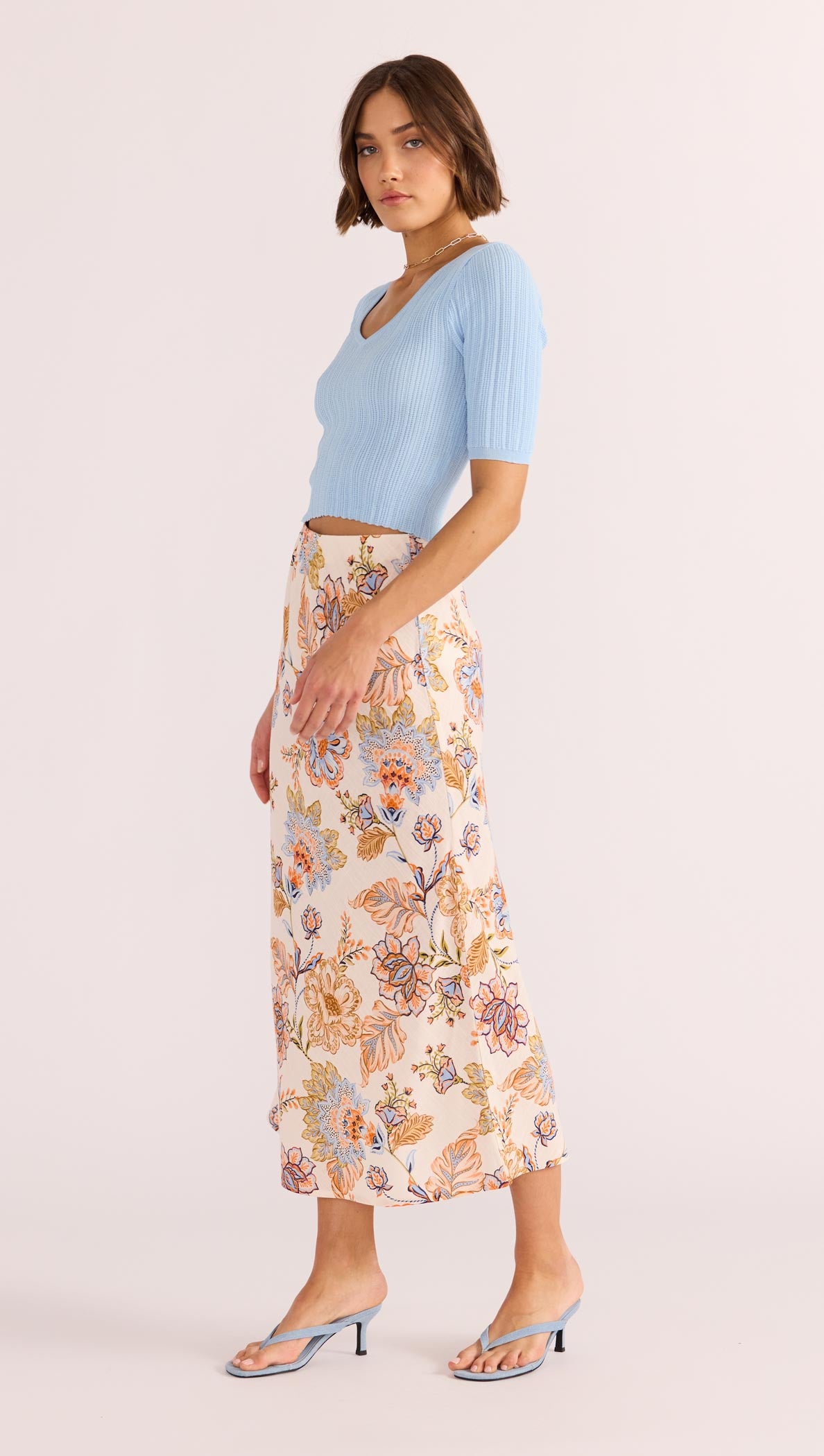 Marceline Bias Midi Skirt