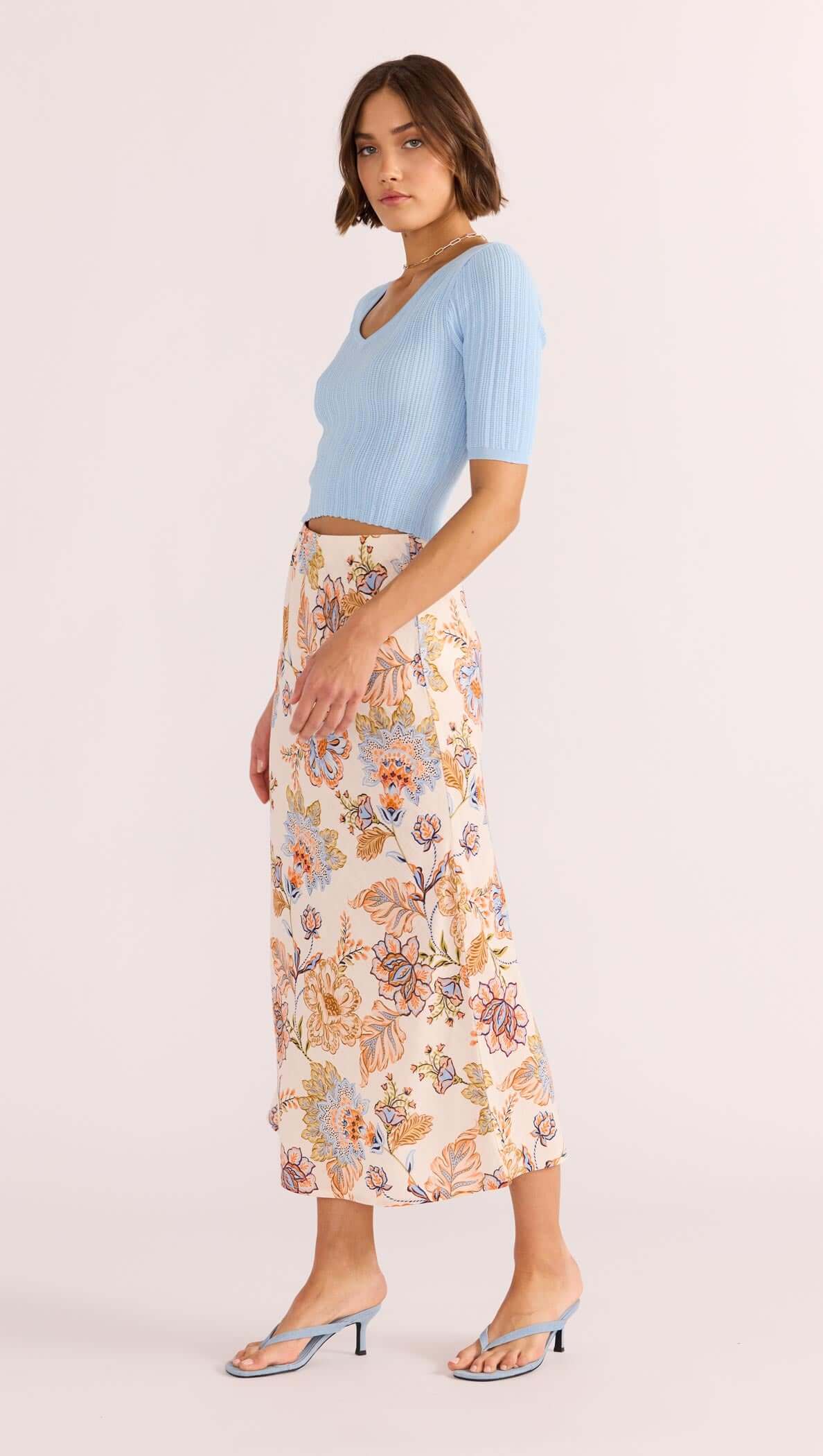 Marceline Bias Midi Skirt